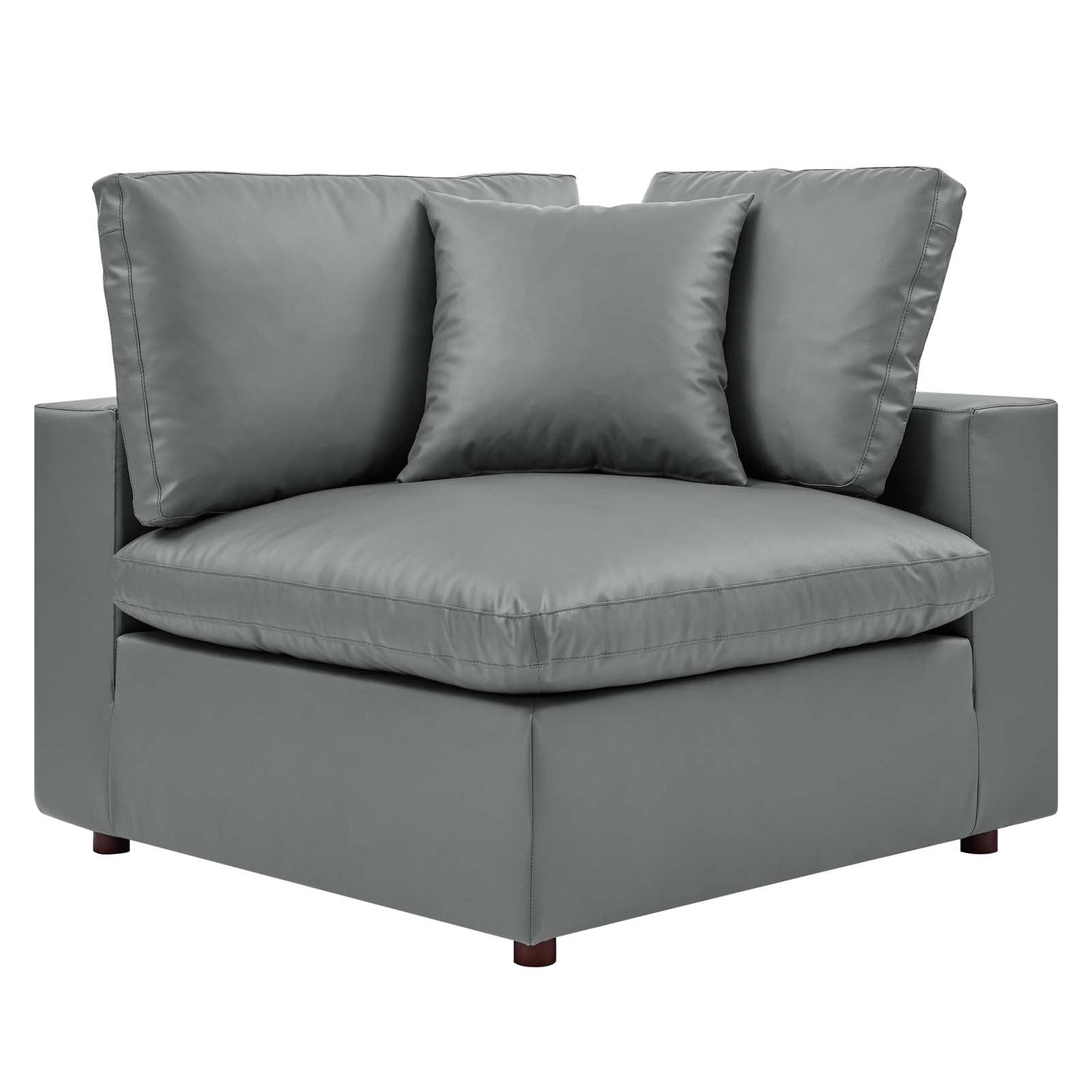 Modway Commix Down Filled Overstuffed Vegan Leather 5-Piece Sectional Sofa | Sofas | 