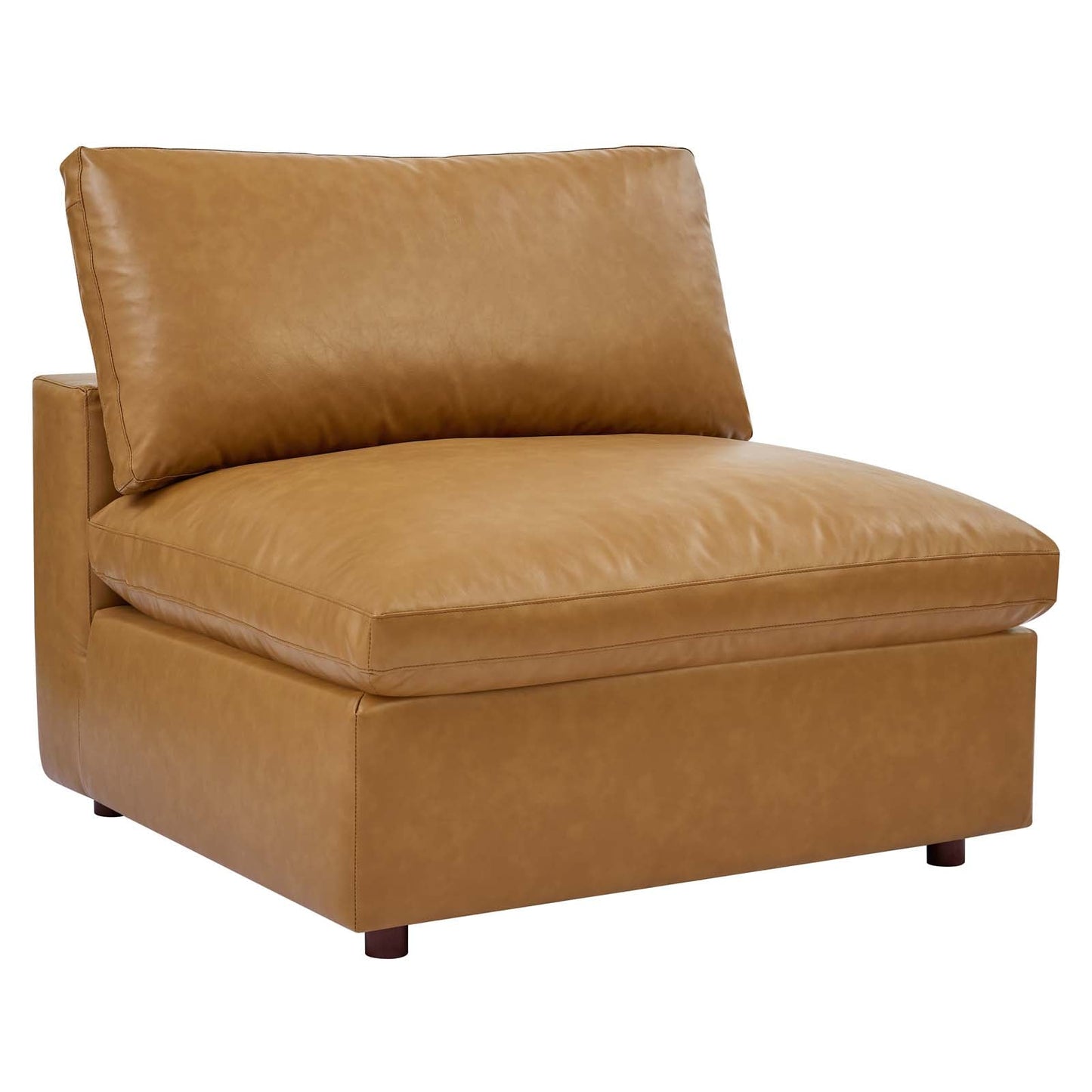 Modway Commix Down Filled Overstuffed Vegan Leather 5-Piece Sectional Sofa | Sofas | 