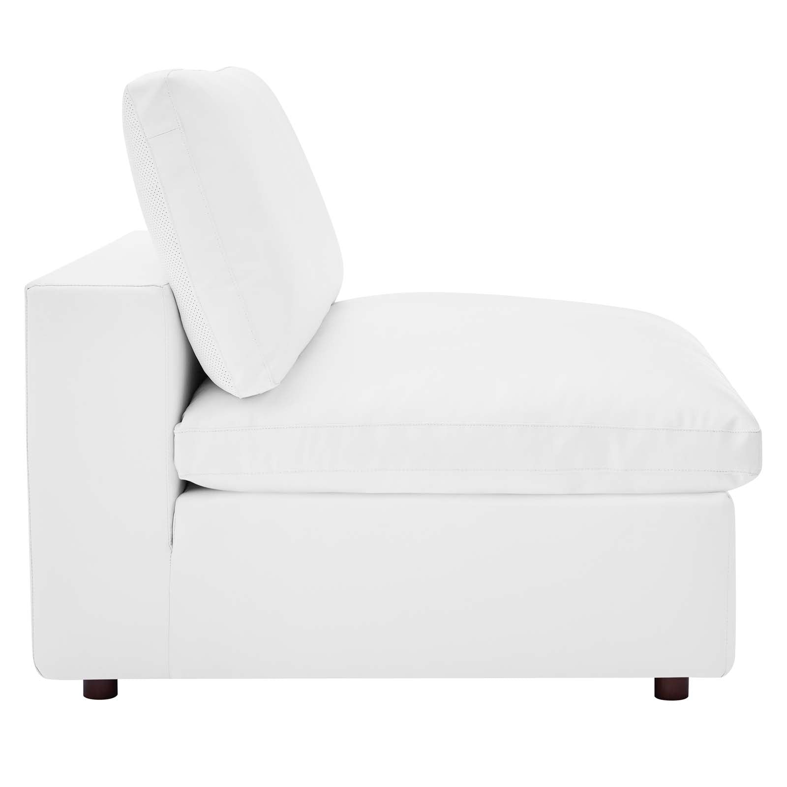 Modway Commix Down Filled Overstuffed Vegan Leather 5-Piece Sectional Sofa | Sofas | 