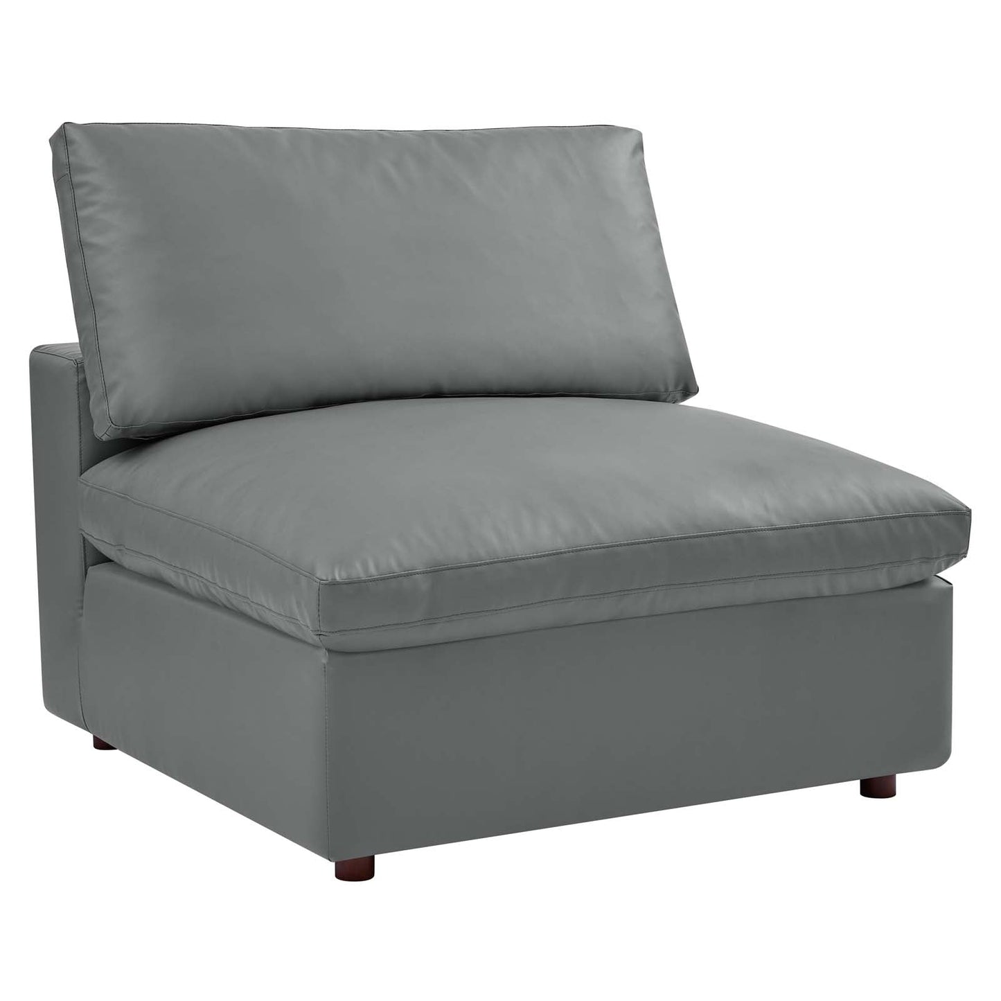 Modway Commix Down Filled Overstuffed Vegan Leather 6-Piece Sectional Sofa | Sofas | 