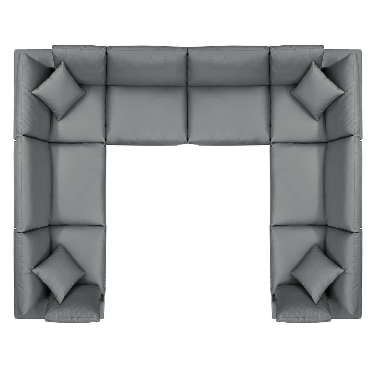 Modway Commix Down Filled Overstuffed Vegan Leather 8-Piece Sectional Sofa | Sofas | 