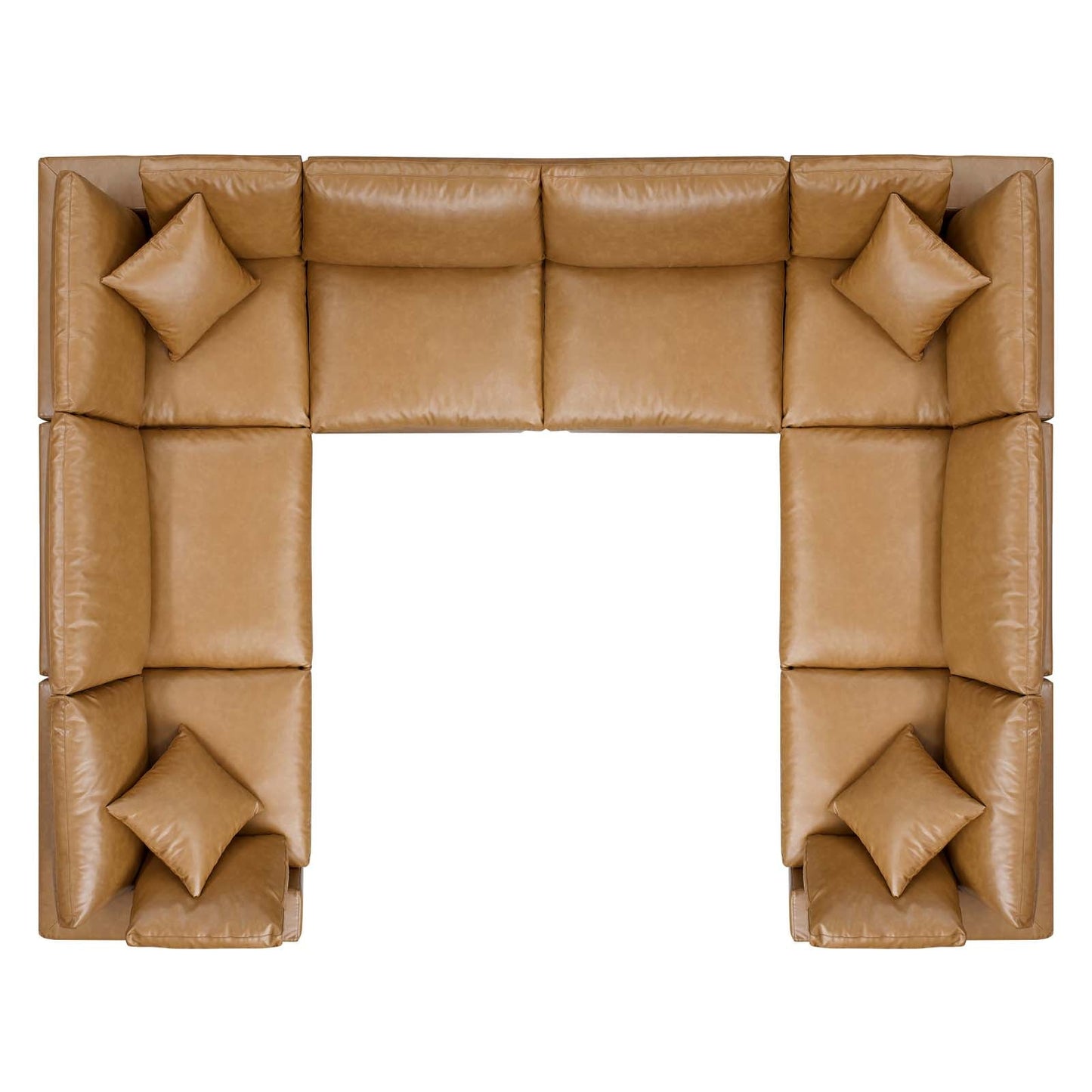 Modway Commix Down Filled Overstuffed Vegan Leather 8-Piece Sectional Sofa | Sofas | 