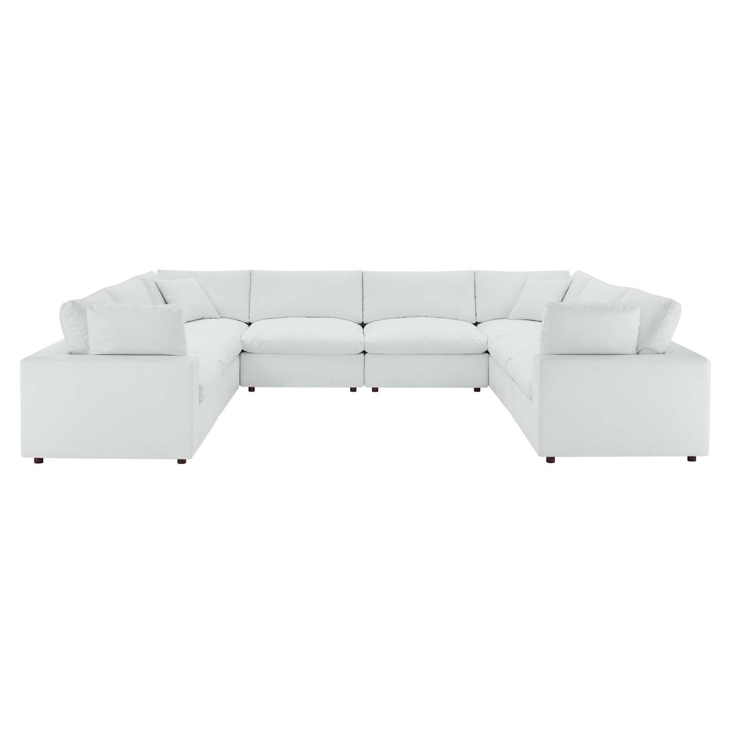 Modway Commix Down Filled Overstuffed Vegan Leather 8-Piece Sectional Sofa | Sofas | 