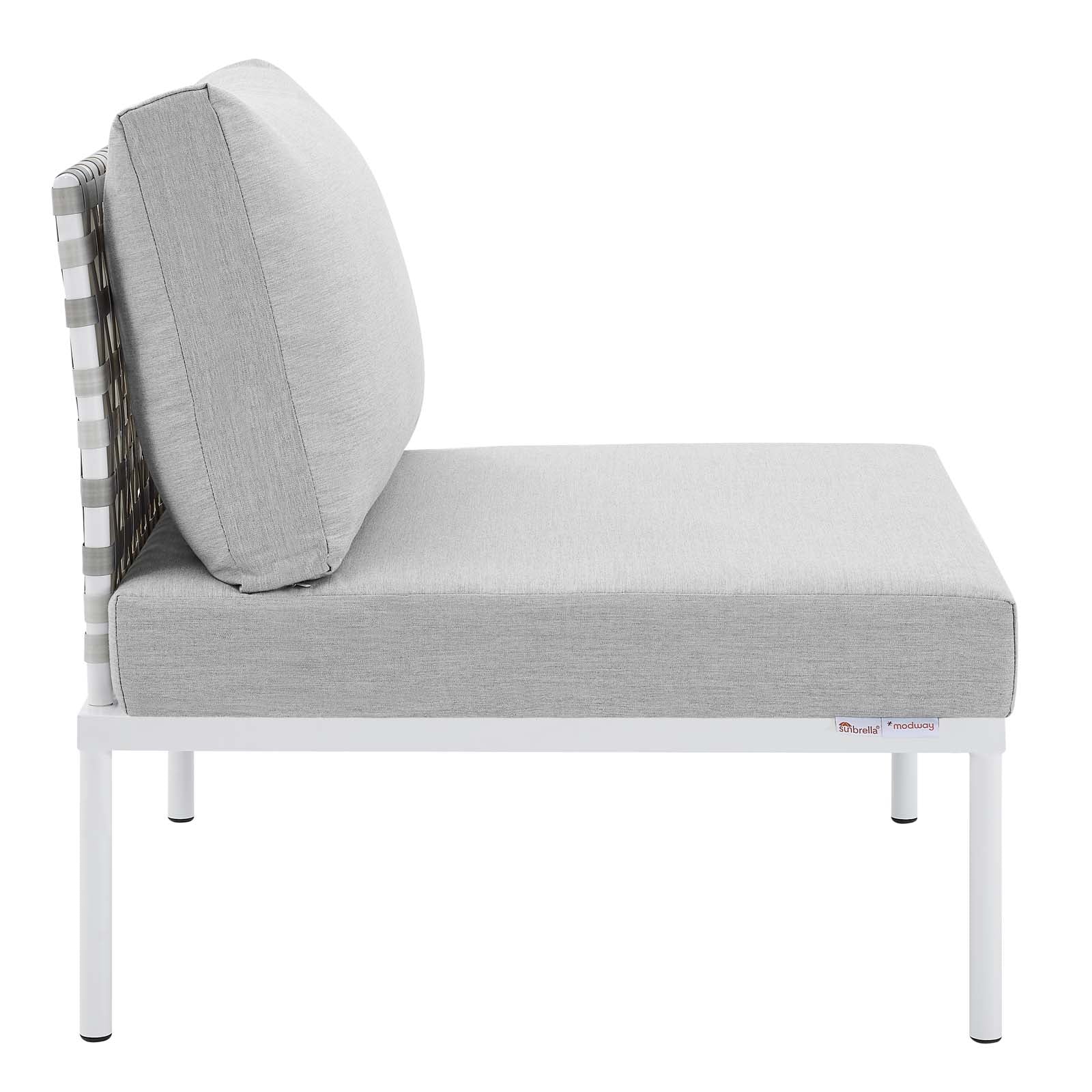 Modway Harmony 6-Piece  Sunbrella® Basket Weave Outdoor Patio Aluminum Sectional Sofa Set | Outdoor Sofas, Loveseats & Sectionals | 