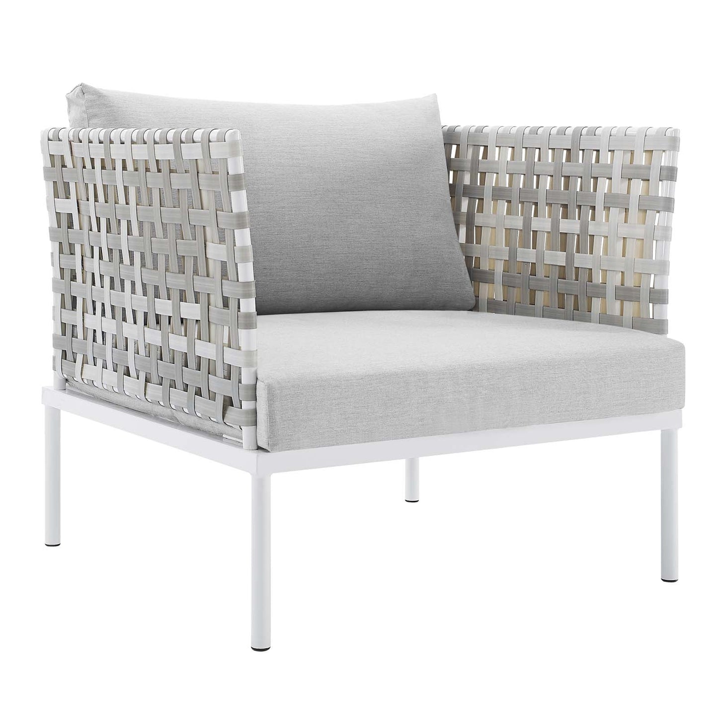 Modway Harmony 6-Piece  Sunbrella® Basket Weave Outdoor Patio Aluminum Seating Set | Outdoor Sofas, Loveseats & Sectionals | 