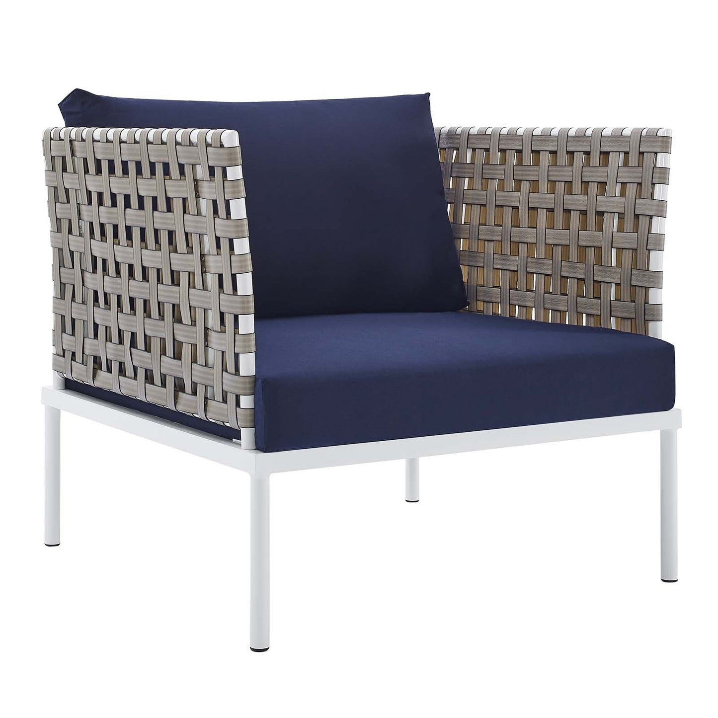 Modway Harmony Sunbrella® Basket Weave Outdoor Patio Aluminum Armchair | Outdoor Chairs | 
