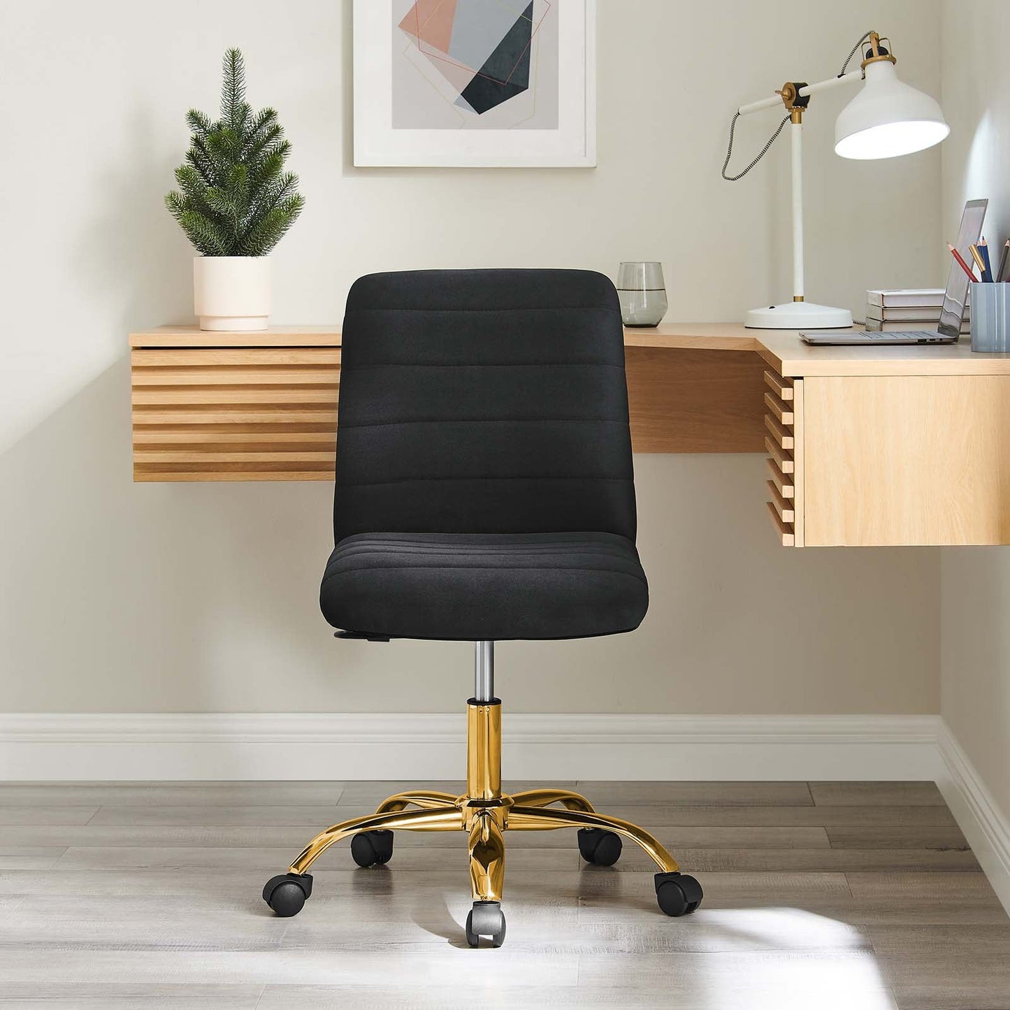 Ripple Armless Performance Velvet Office Chair By Modway - EEI-4972 | Office Chairs | Modishstore