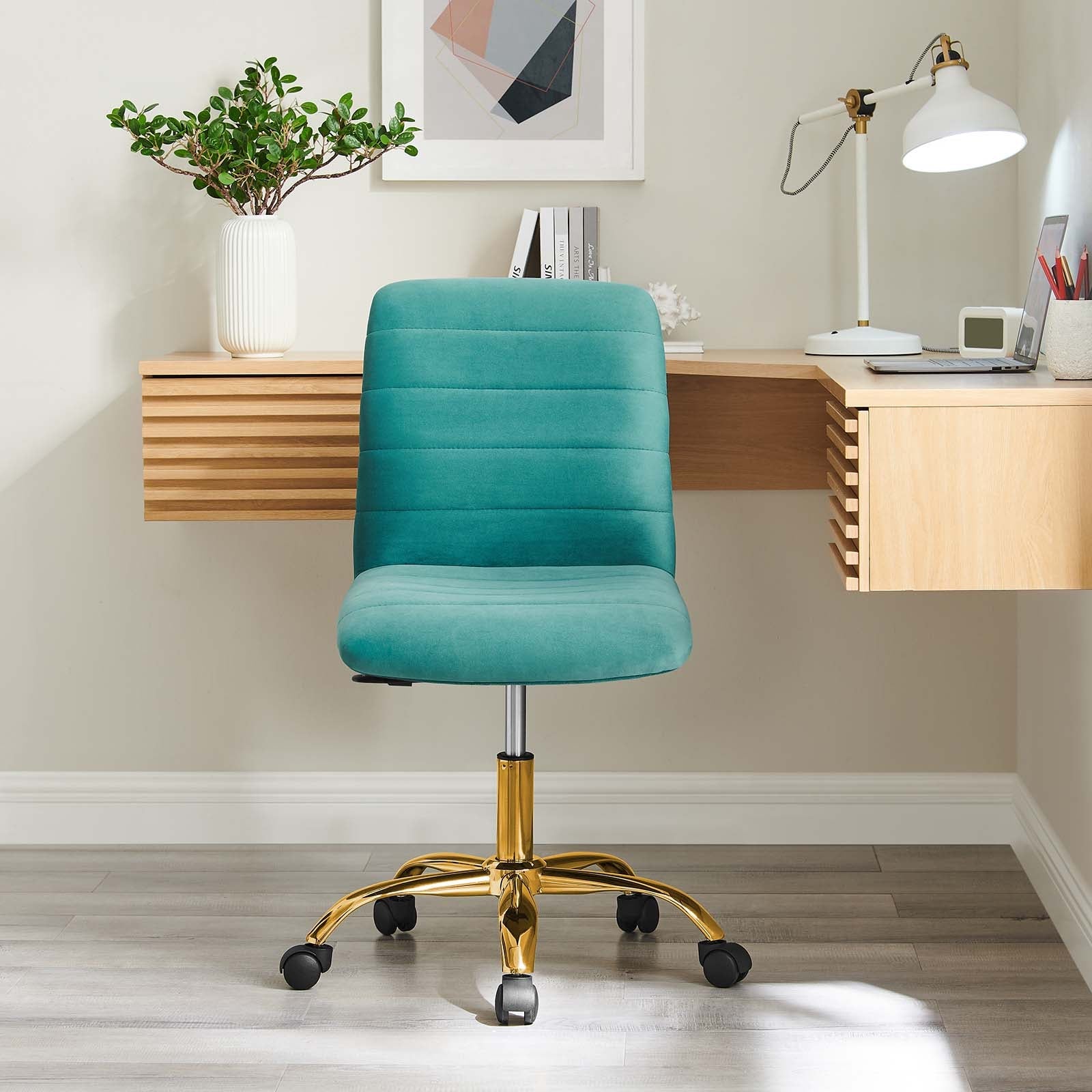Ripple Armless Performance Velvet Office Chair By Modway - EEI-4972 | Office Chairs | Modishstore - 48