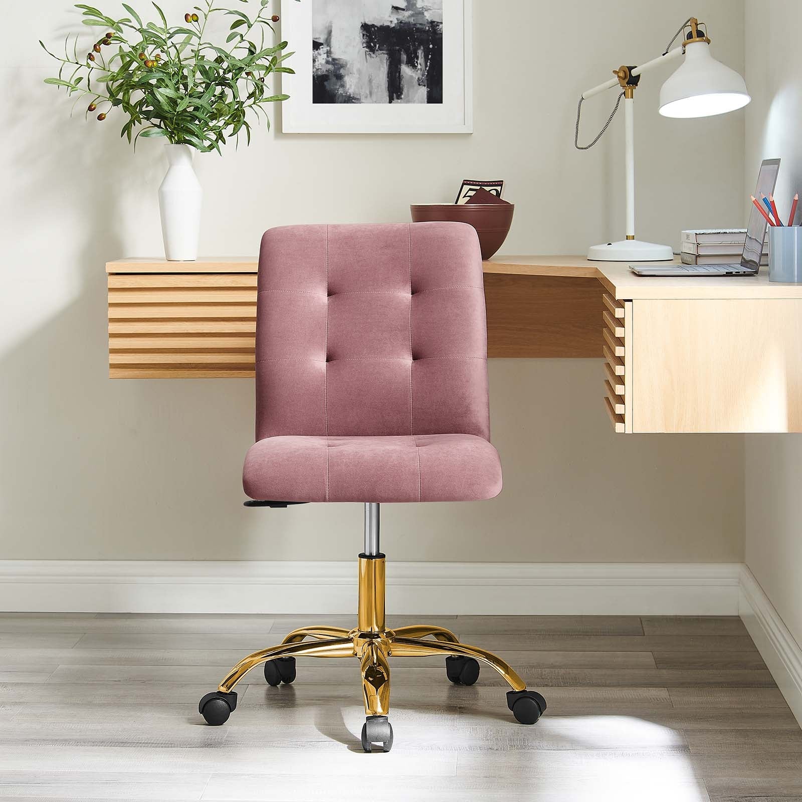 Prim Armless Performance Velvet Office Chair By Modway - EEI-4973 | Office Chairs | Modishstore - 16