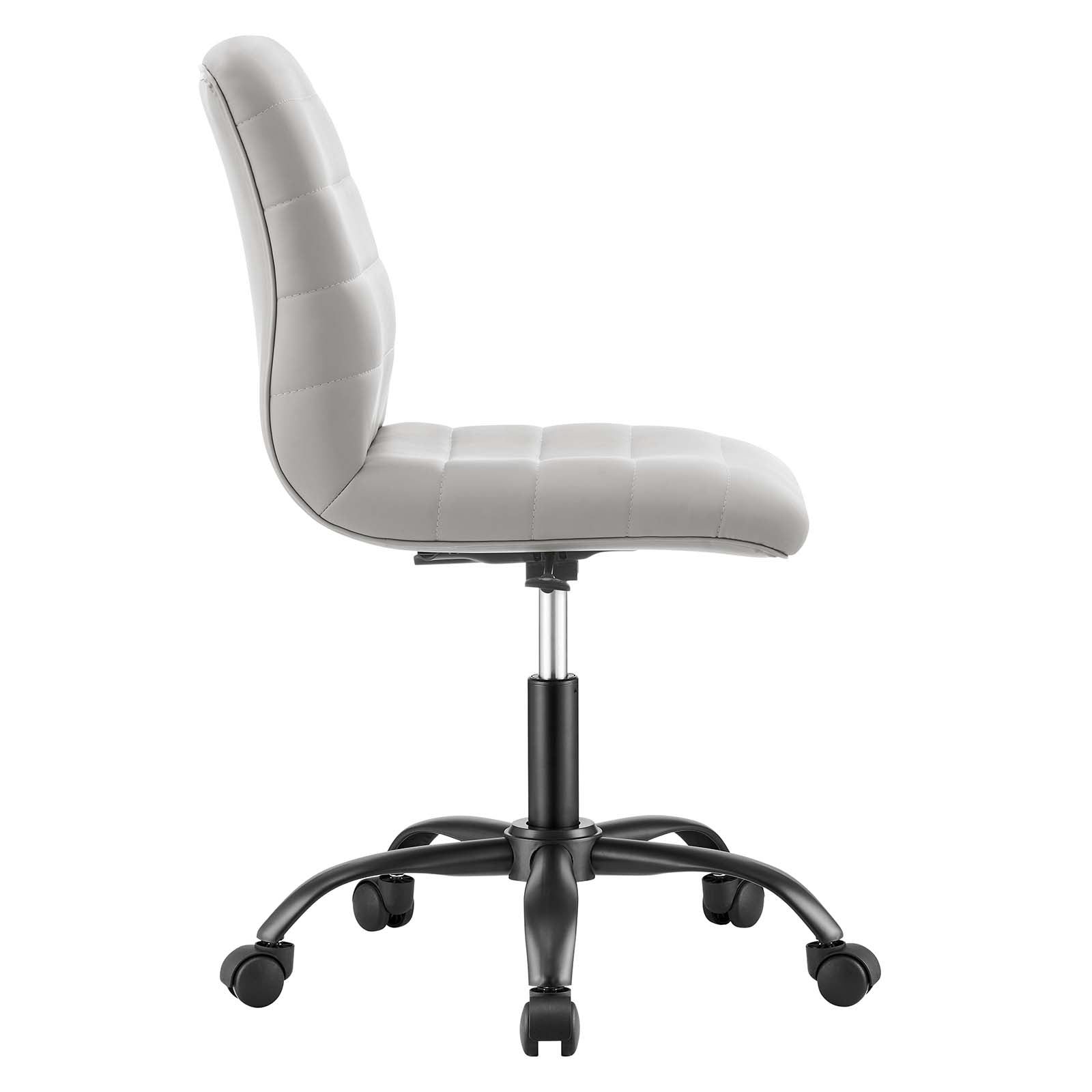Ripple Armless Vegan Leather Office Chair By Modway - EEI-4974 | Office Chairs | Modishstore - 3