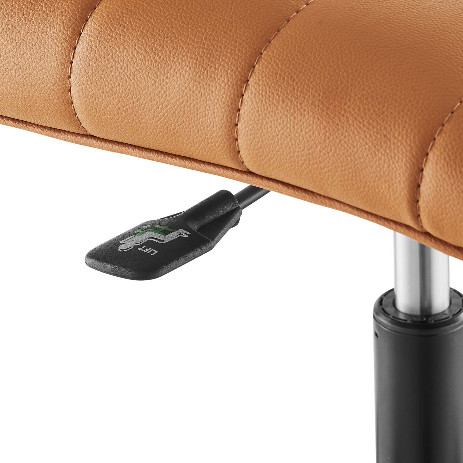 Ripple Armless Vegan Leather Office Chair By Modway - EEI-4974 | Office Chairs | Modishstore - 13