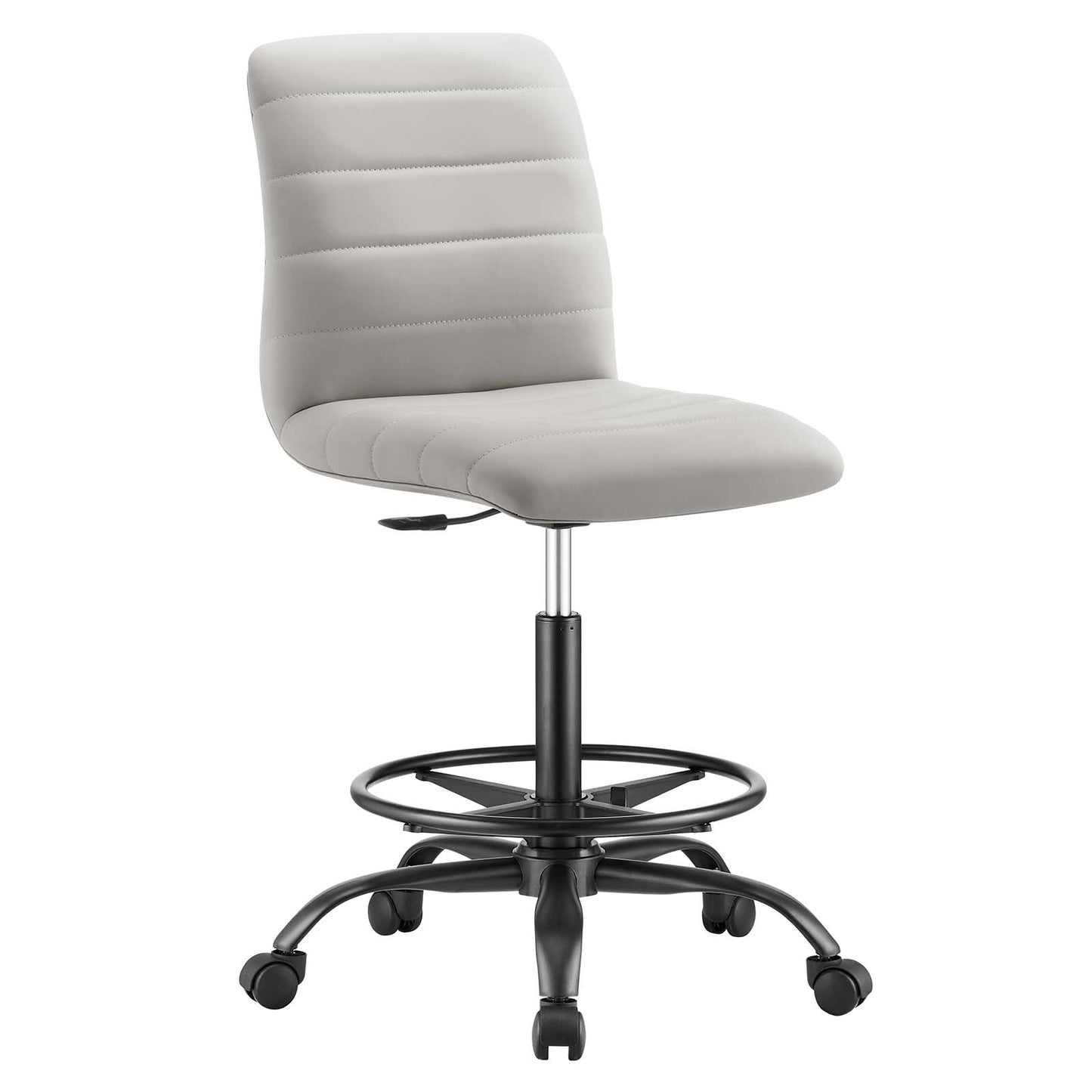Ripple Armless Vegan Leather Drafting Chair By Modway - EEI-4978 | Office Chairs | Modishstore - 2
