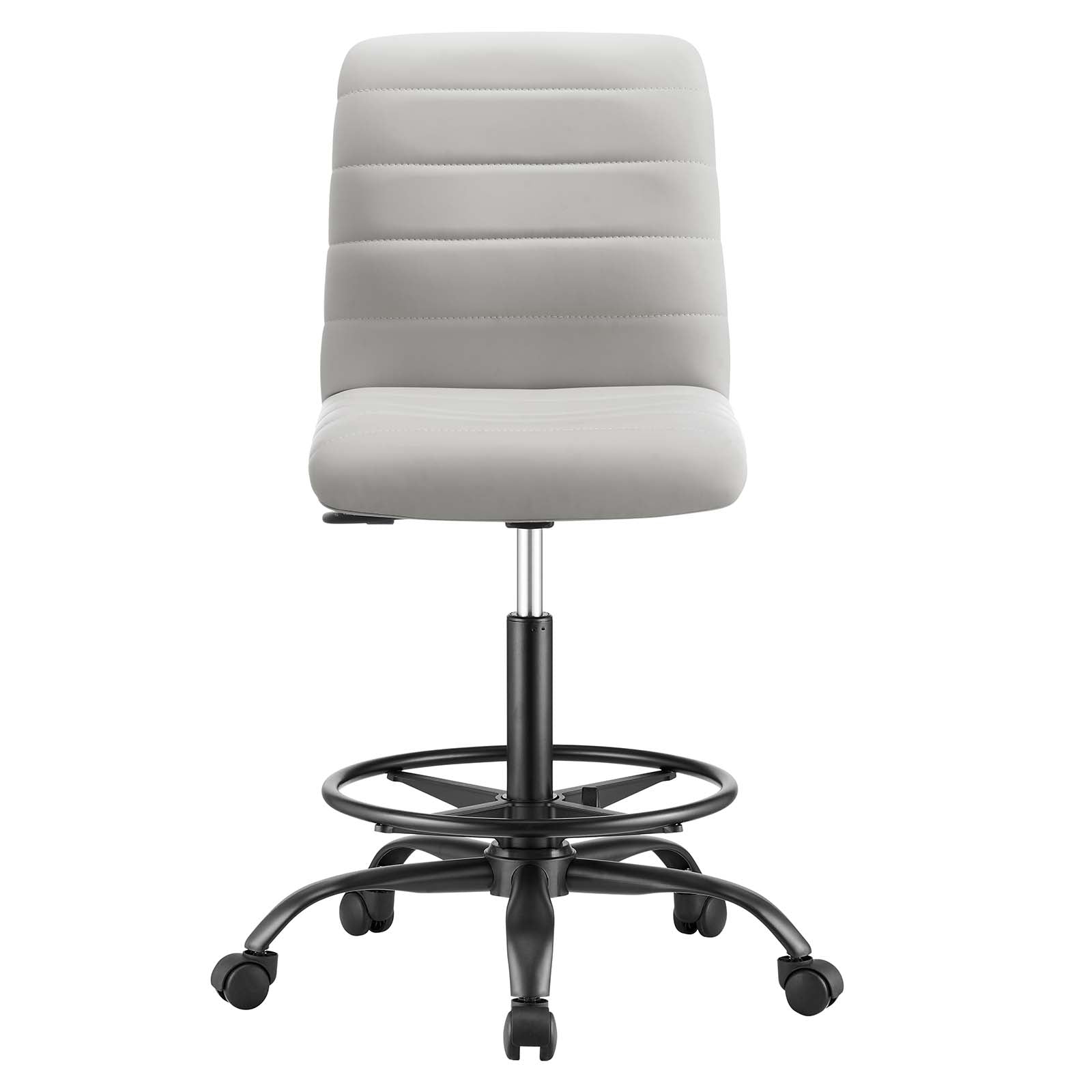 Ripple Armless Vegan Leather Drafting Chair By Modway - EEI-4978 | Office Chairs | Modishstore - 5
