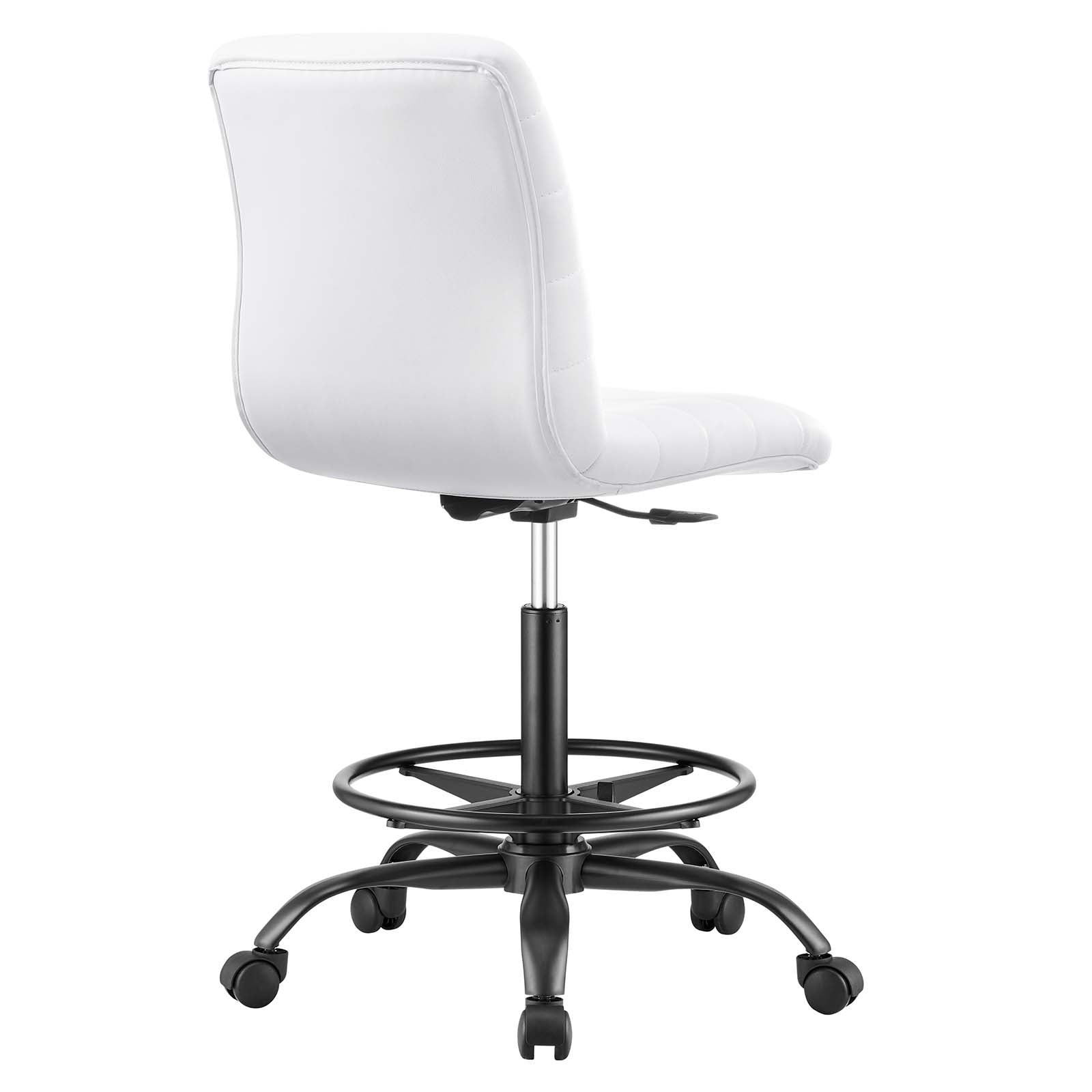 Ripple Armless Vegan Leather Drafting Chair By Modway - EEI-4978 | Office Chairs | Modishstore - 19