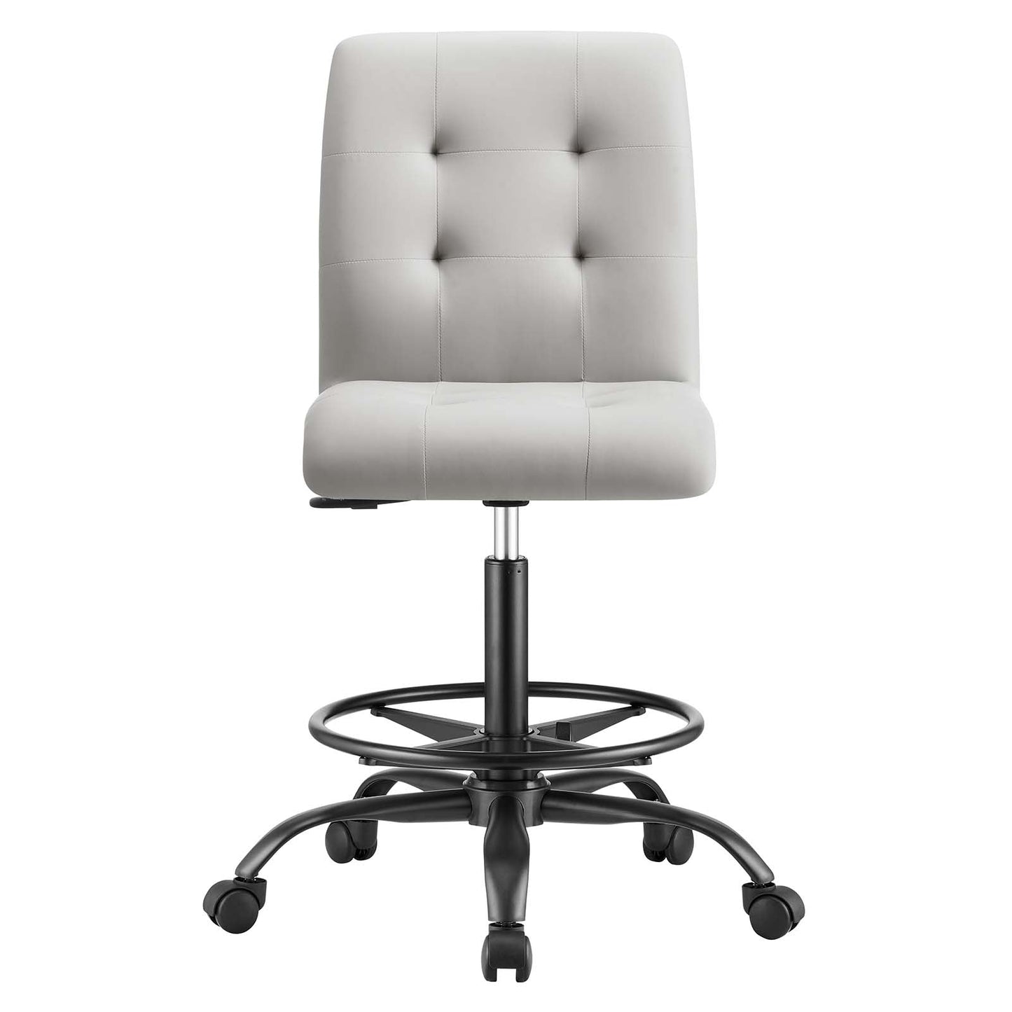 Prim Armless Vegan Leather Drafting Chair By Modway - EEI-4979 | Office Chairs | Modishstore - 5