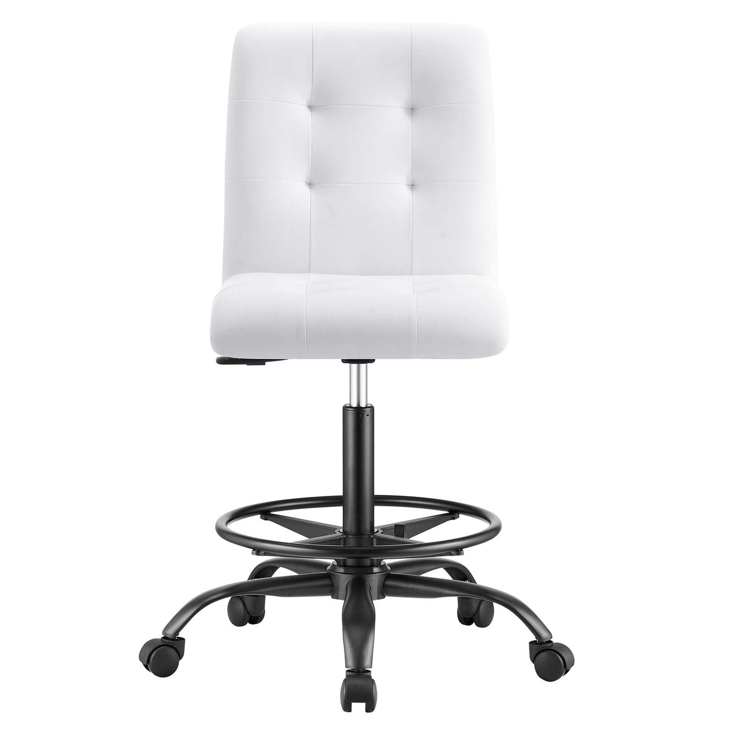 Prim Armless Vegan Leather Drafting Chair By Modway - EEI-4979 | Office Chairs | Modishstore - 20