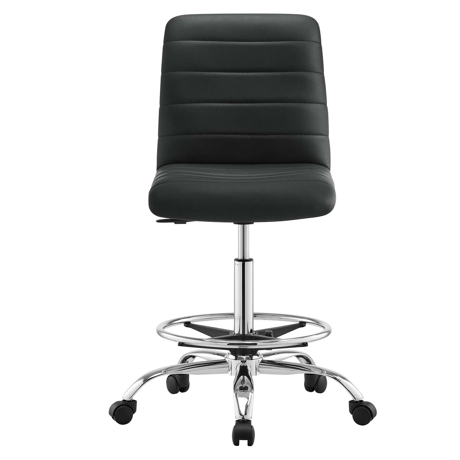 Ripple Armless Vegan Leather Drafting Chair By Modway - EEI-4980 | Office Chairs | Modishstore - 5