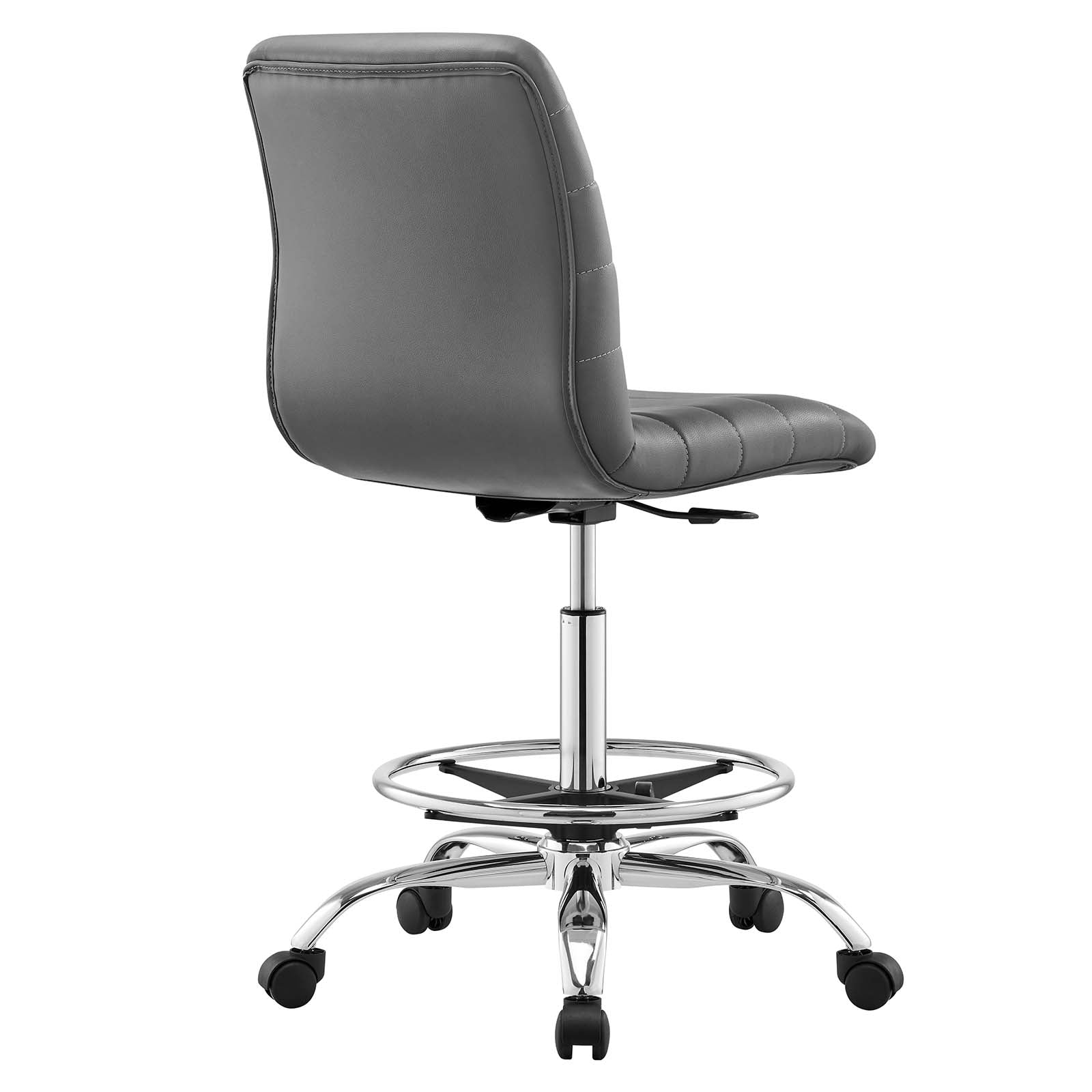 Ripple Armless Vegan Leather Drafting Chair By Modway - EEI-4980 | Office Chairs | Modishstore - 11