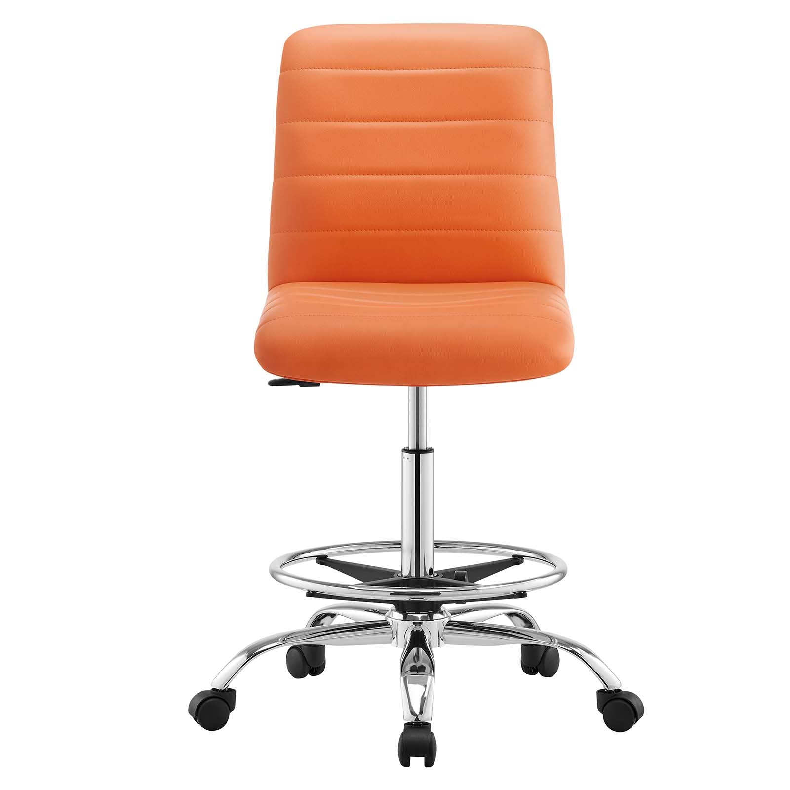 Ripple Armless Vegan Leather Drafting Chair By Modway - EEI-4980 | Office Chairs | Modishstore - 20