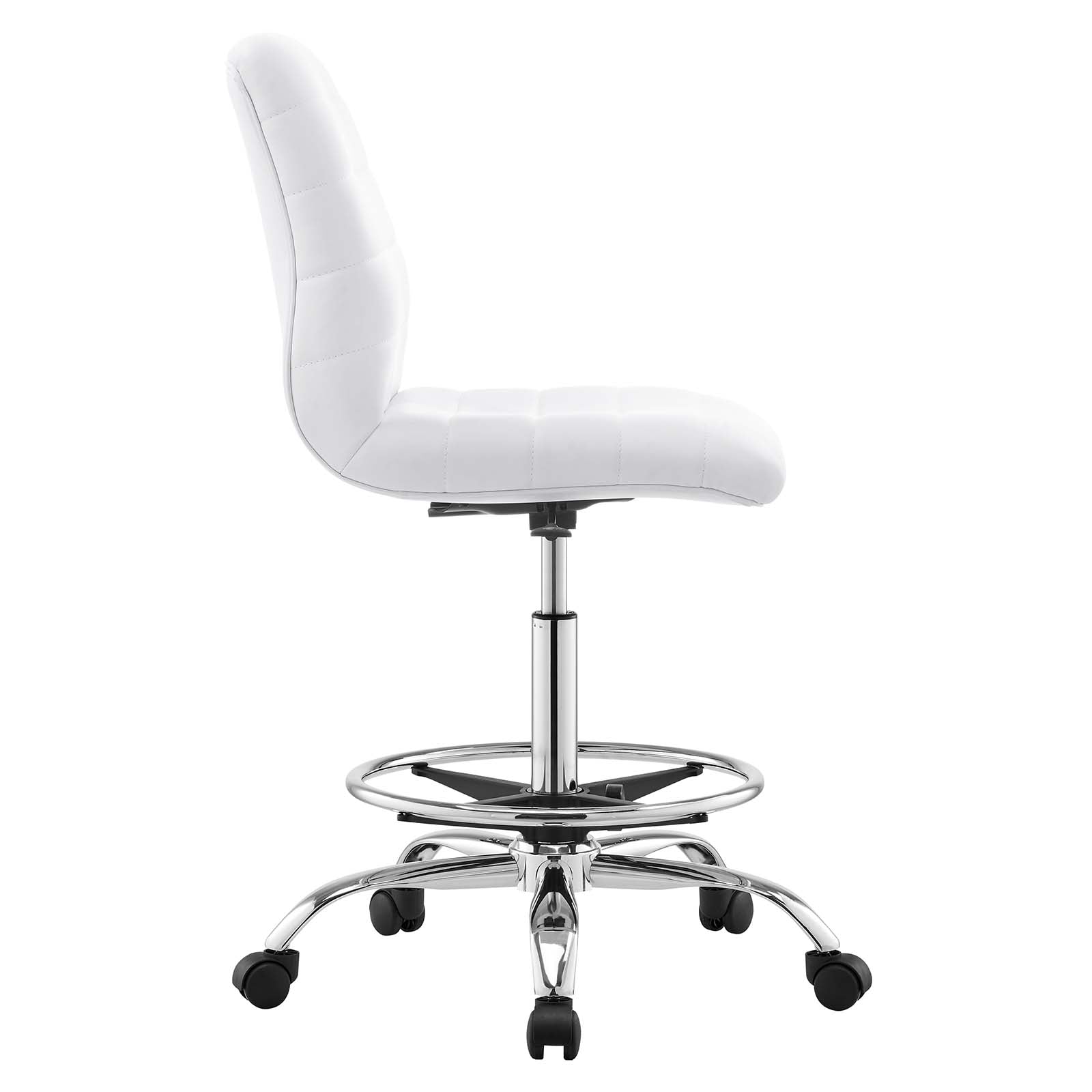 Ripple Armless Vegan Leather Drafting Chair By Modway - EEI-4980 | Office Chairs | Modishstore - 34