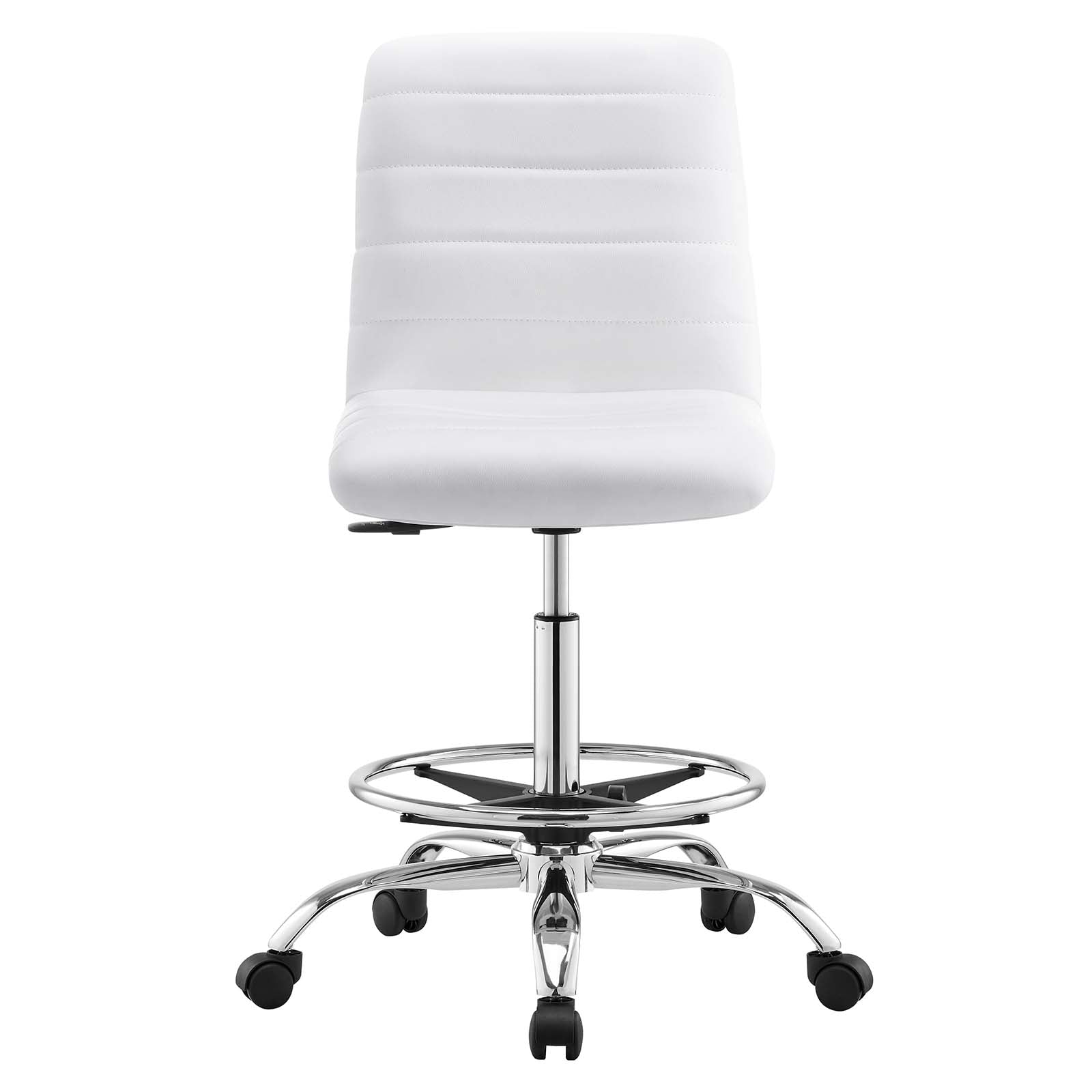 Ripple Armless Vegan Leather Drafting Chair By Modway - EEI-4980 | Office Chairs | Modishstore - 36