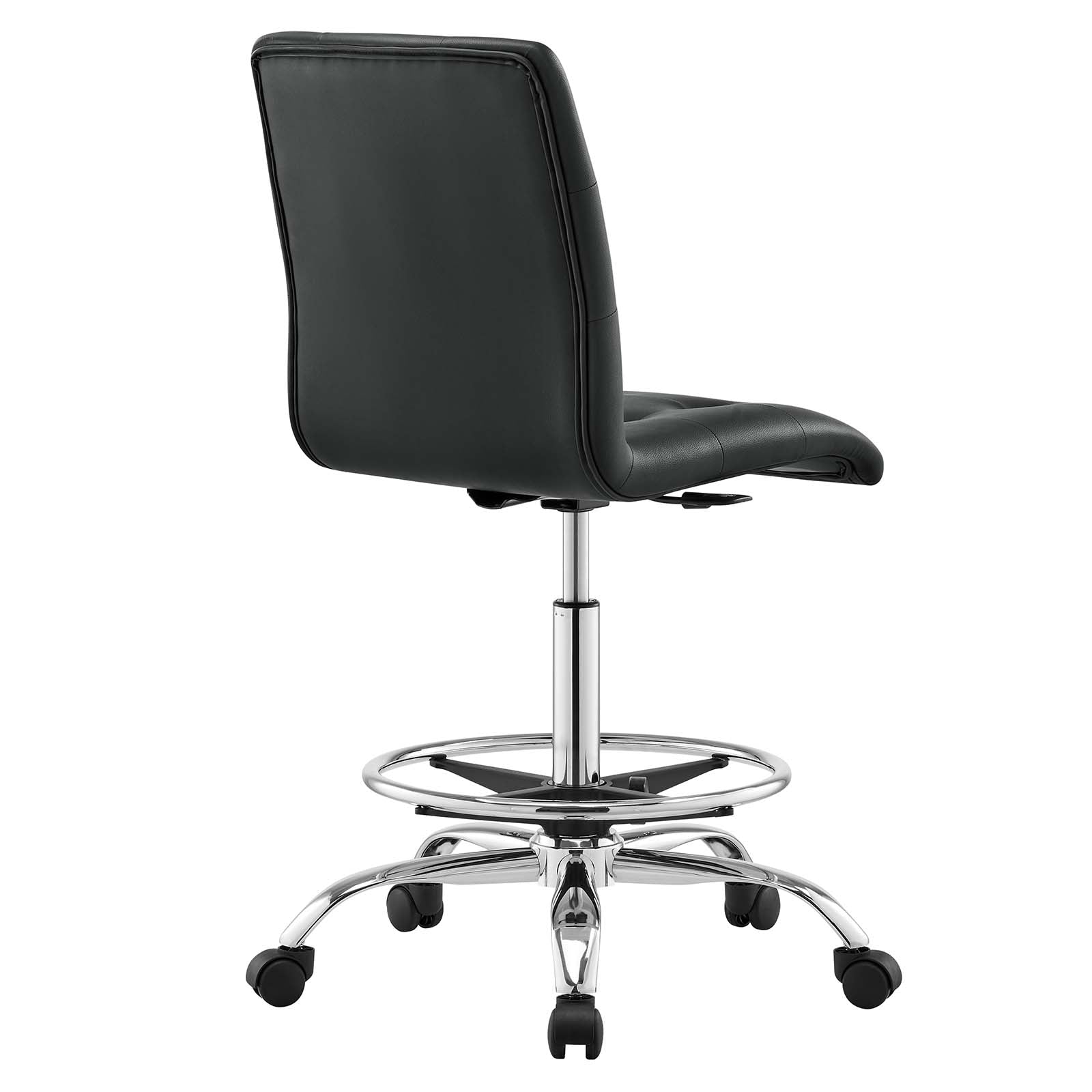 Prim Armless Vegan Leather Drafting Chair By Modway - EEI-4981 | Office Chairs | Modishstore - 4