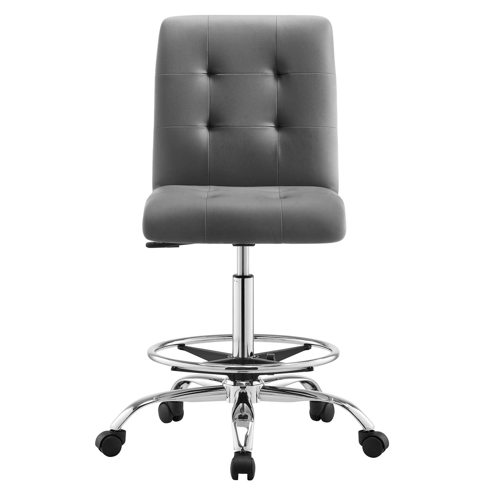 Prim Armless Vegan Leather Drafting Chair By Modway - EEI-4981 | Office Chairs | Modishstore - 12