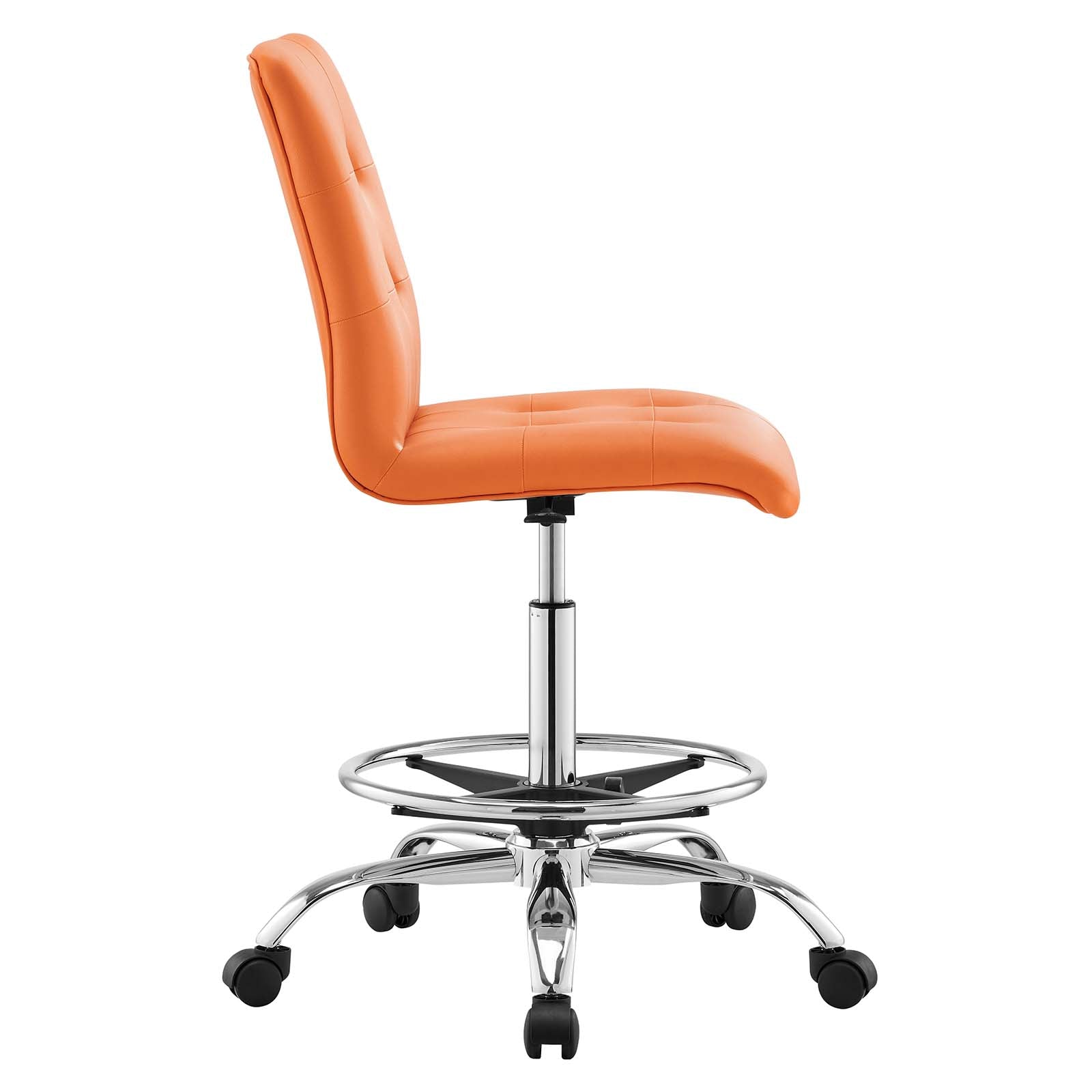 Prim Armless Vegan Leather Drafting Chair By Modway - EEI-4981 | Office Chairs | Modishstore - 18