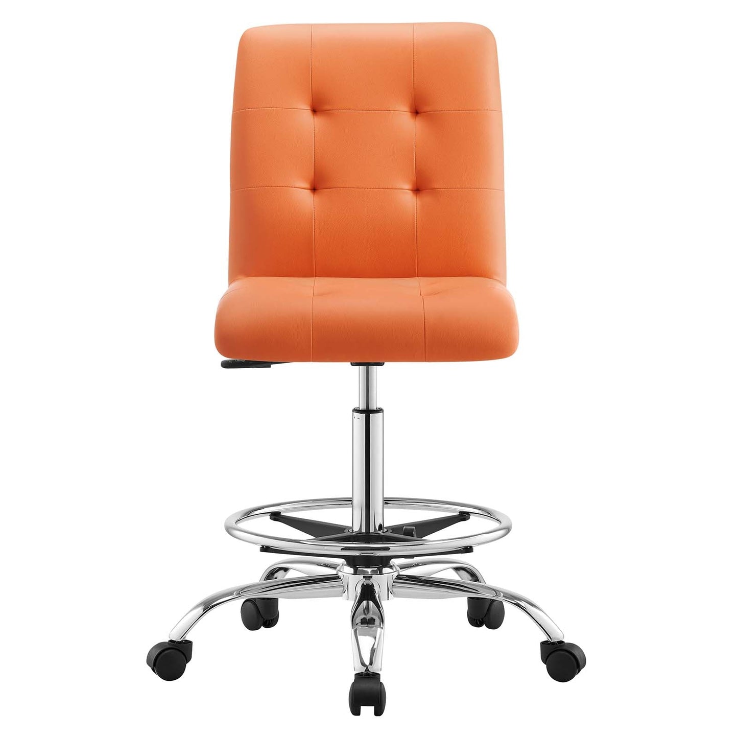 Prim Armless Vegan Leather Drafting Chair By Modway - EEI-4981 | Office Chairs | Modishstore - 20