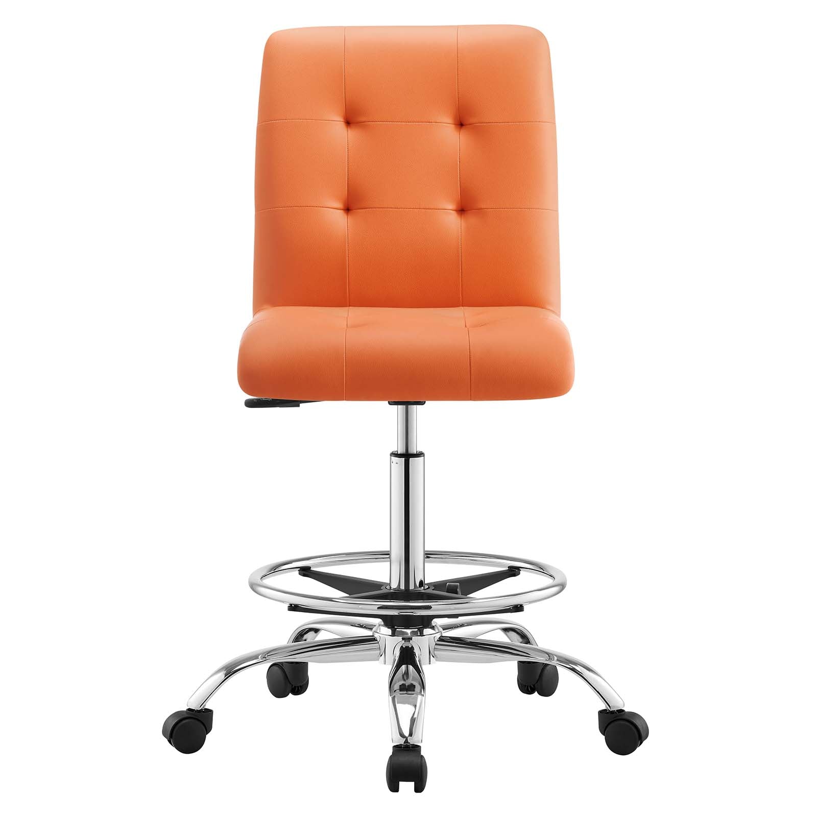 Prim Armless Vegan Leather Drafting Chair By Modway - EEI-4981 | Office Chairs | Modishstore - 20