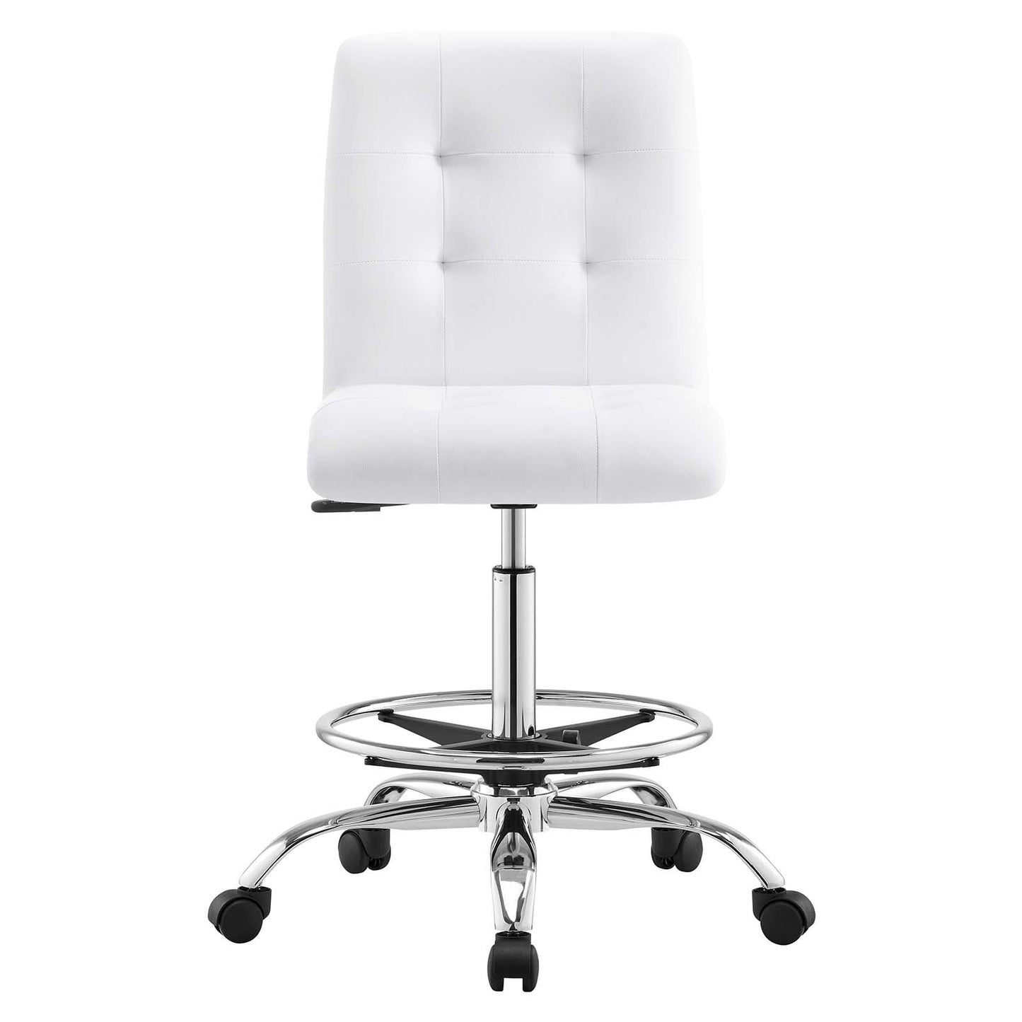 Prim Armless Vegan Leather Drafting Chair By Modway - EEI-4981 | Office Chairs | Modishstore - 36