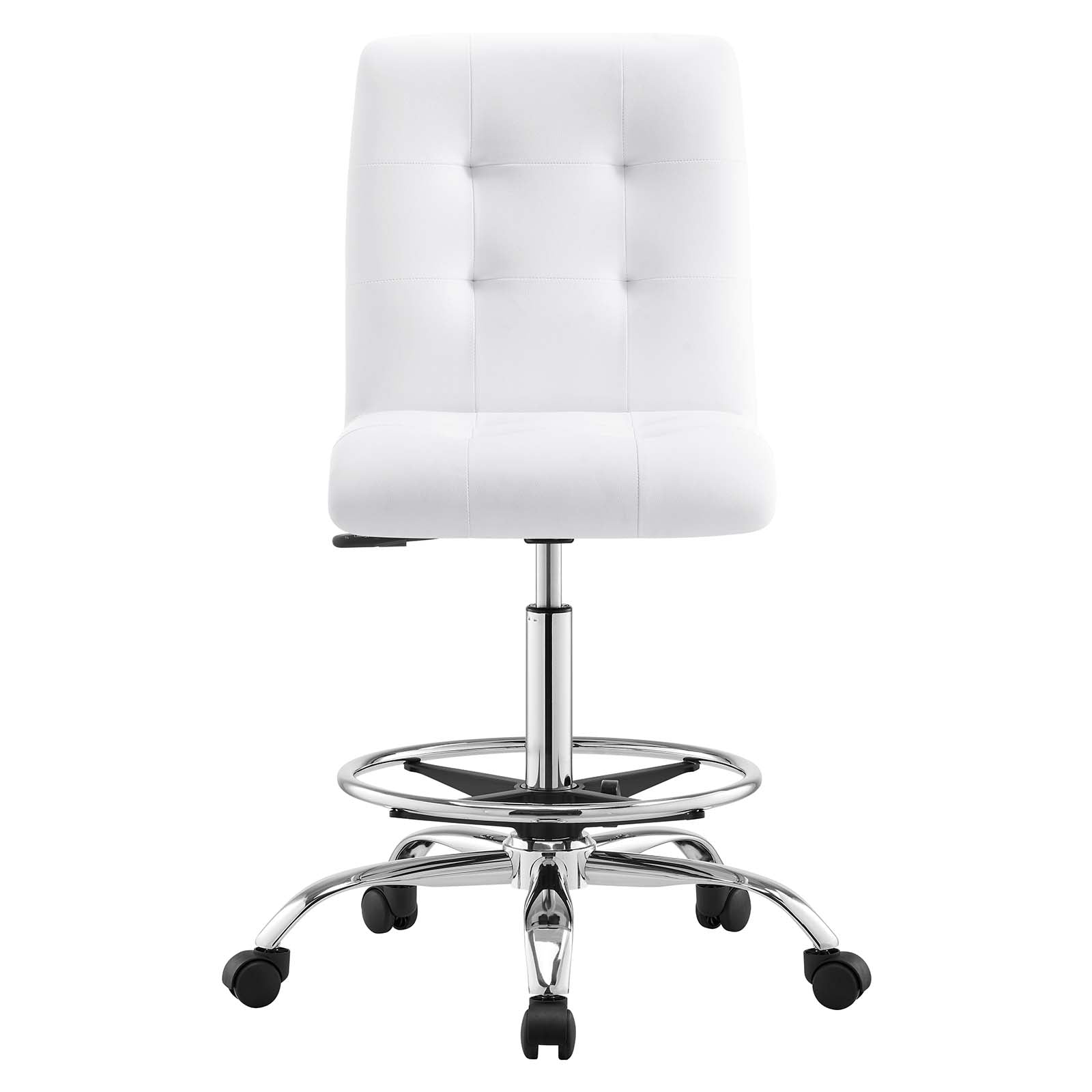 Prim Armless Vegan Leather Drafting Chair By Modway - EEI-4981 | Office Chairs | Modishstore - 36