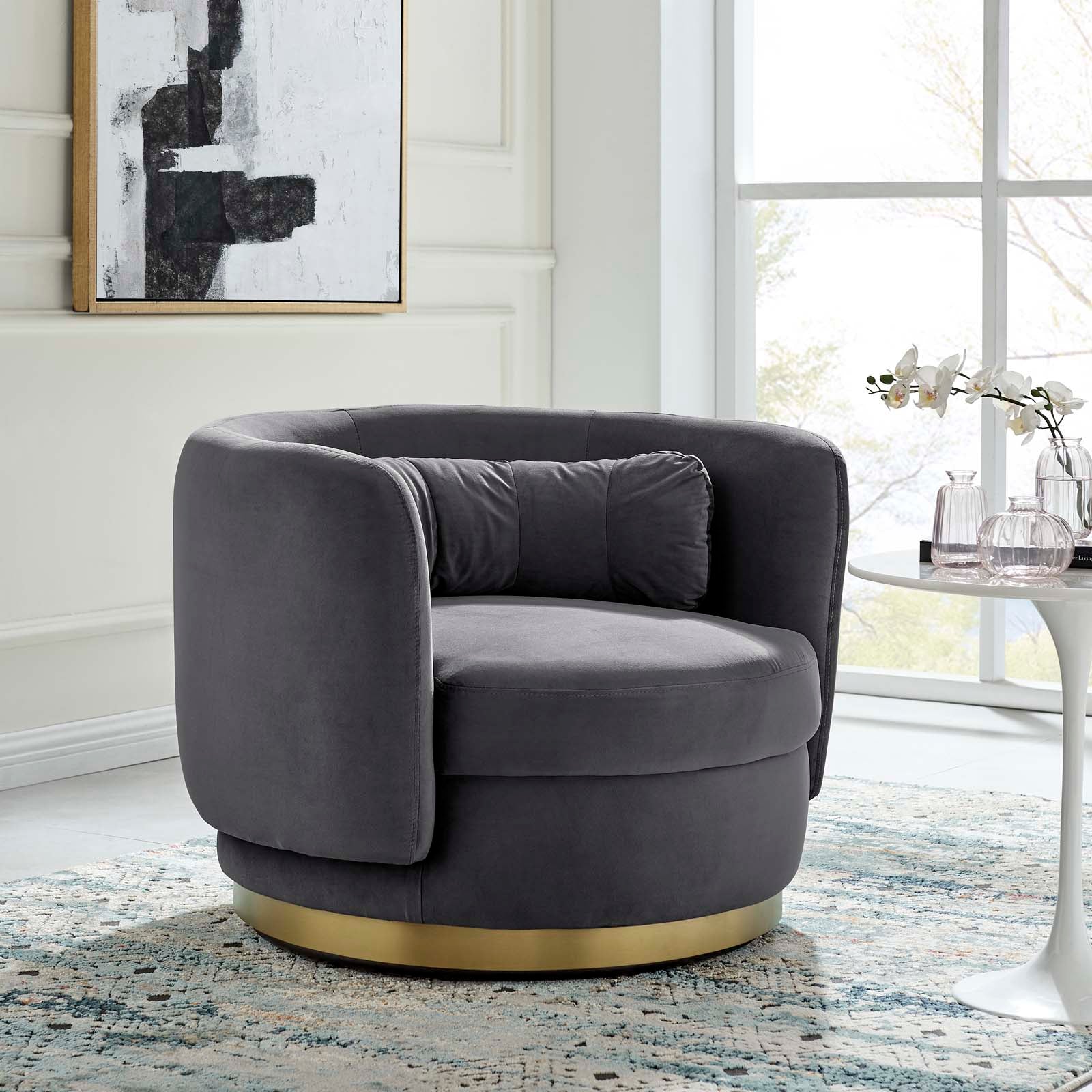 Relish Performance Velvet Performance Velvet Swivel Chair By Modway | Armchairs | Modishstore