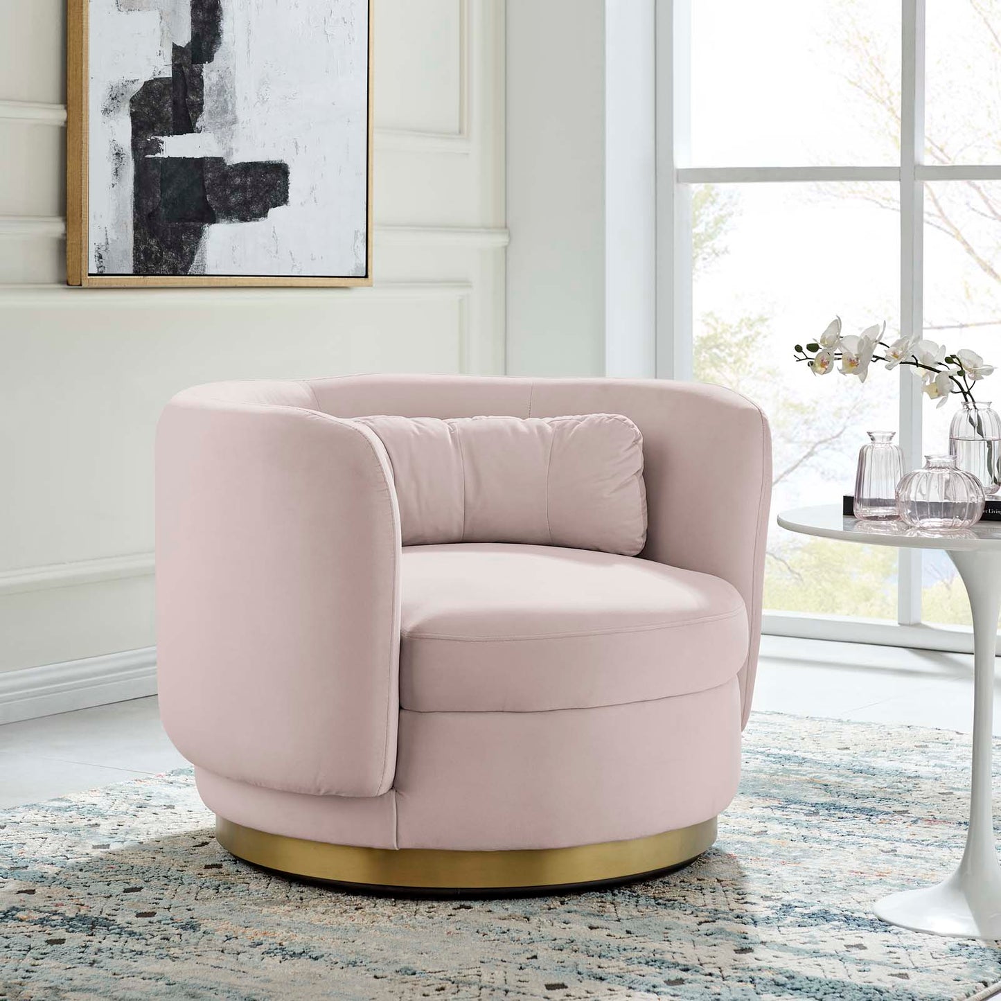 Relish Performance Velvet Performance Velvet Swivel Chair By Modway | Armchairs | Modishstore-21