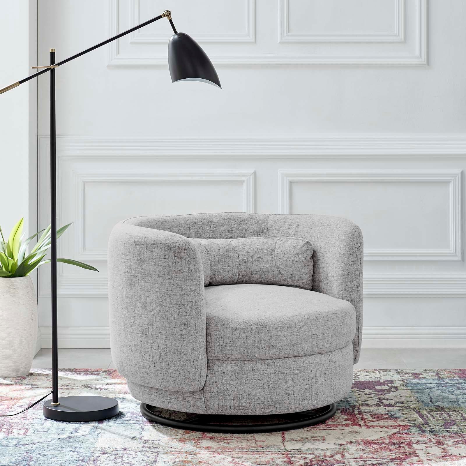 Relish Fabric Upholstered Upholstered Fabric Swivel Chair By Modway | Armchairs | Modishstore