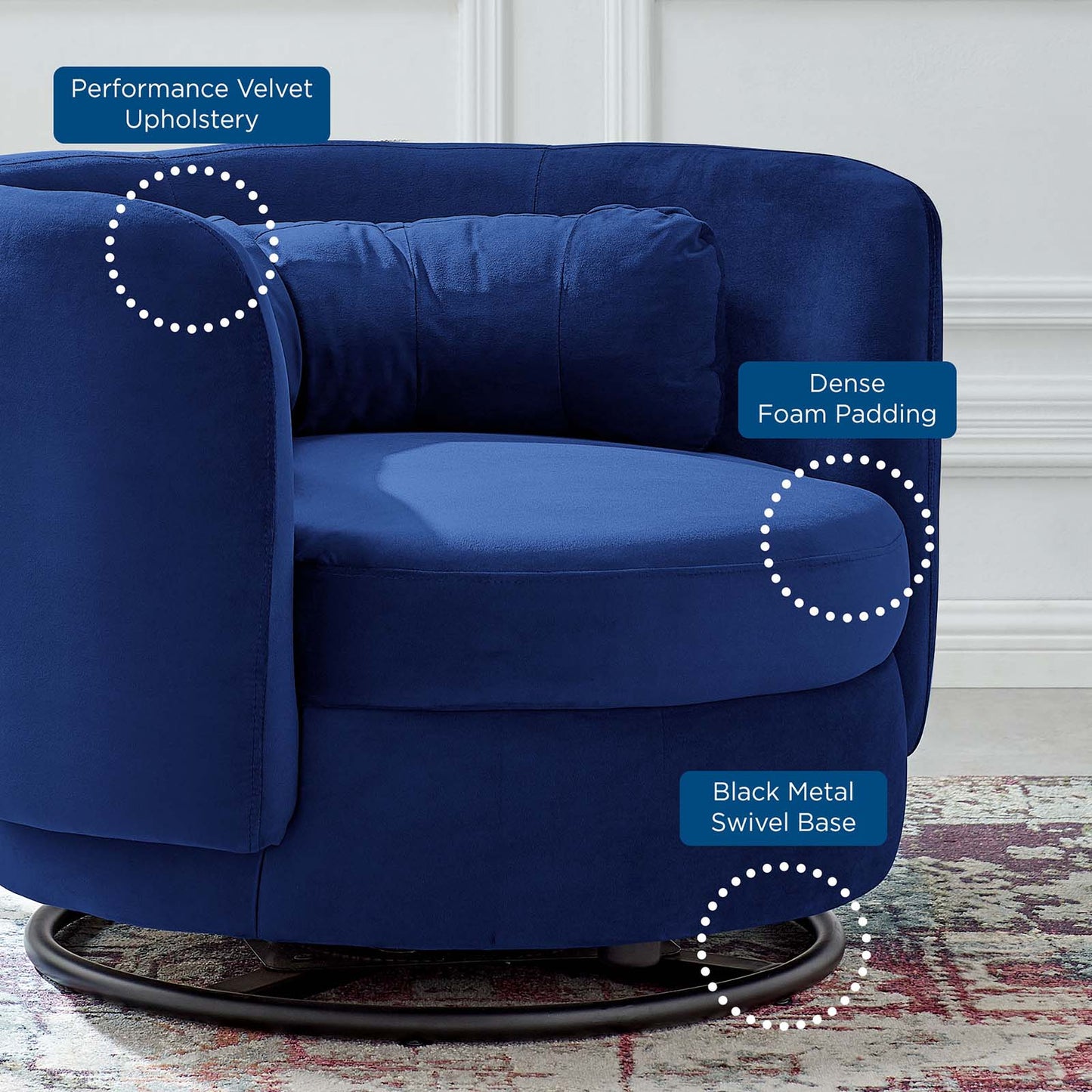 Relish Performance Velvet Performance Velvet Swivel Chair By Modway | Armchairs | Modishstore-28