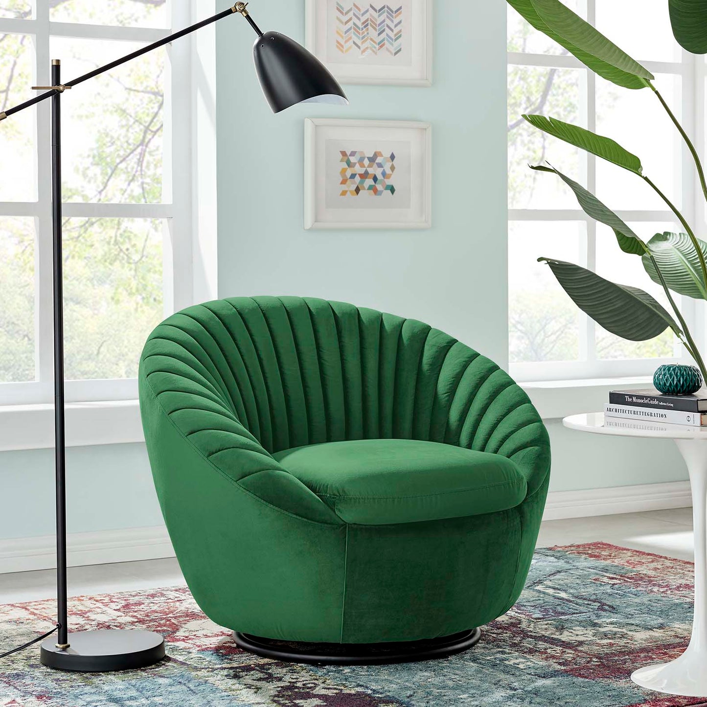 Whirr Tufted Performance Velvet Performance Velvet Swivel Chair By Modway | Armchairs | Modishstore-14