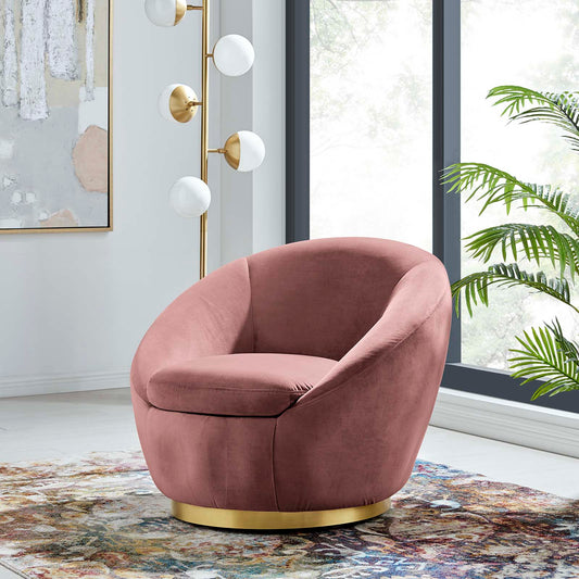 Buttercup Performance Velvet Performance Velvet Swivel Chair By Modway | Armchairs