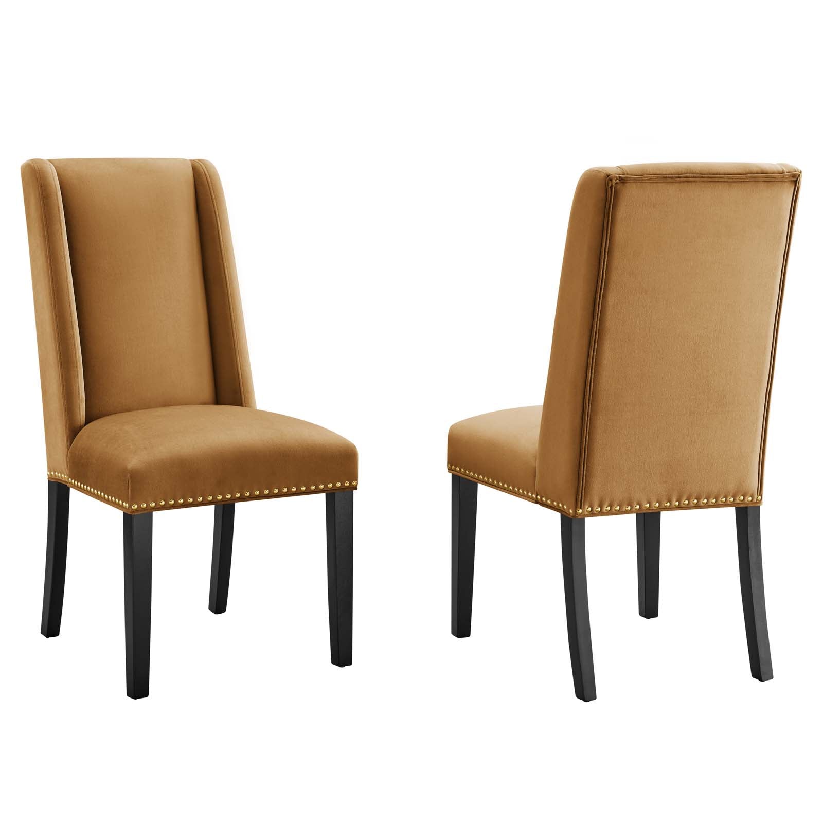 Baron Performance Velvet Dining Chairs - Set of 2 By Modway | Dining Chairs | 