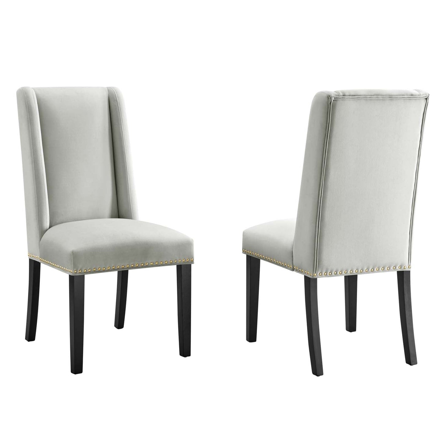Baron Performance Velvet Dining Chairs - Set of 2 By Modway | Dining Chairs | 