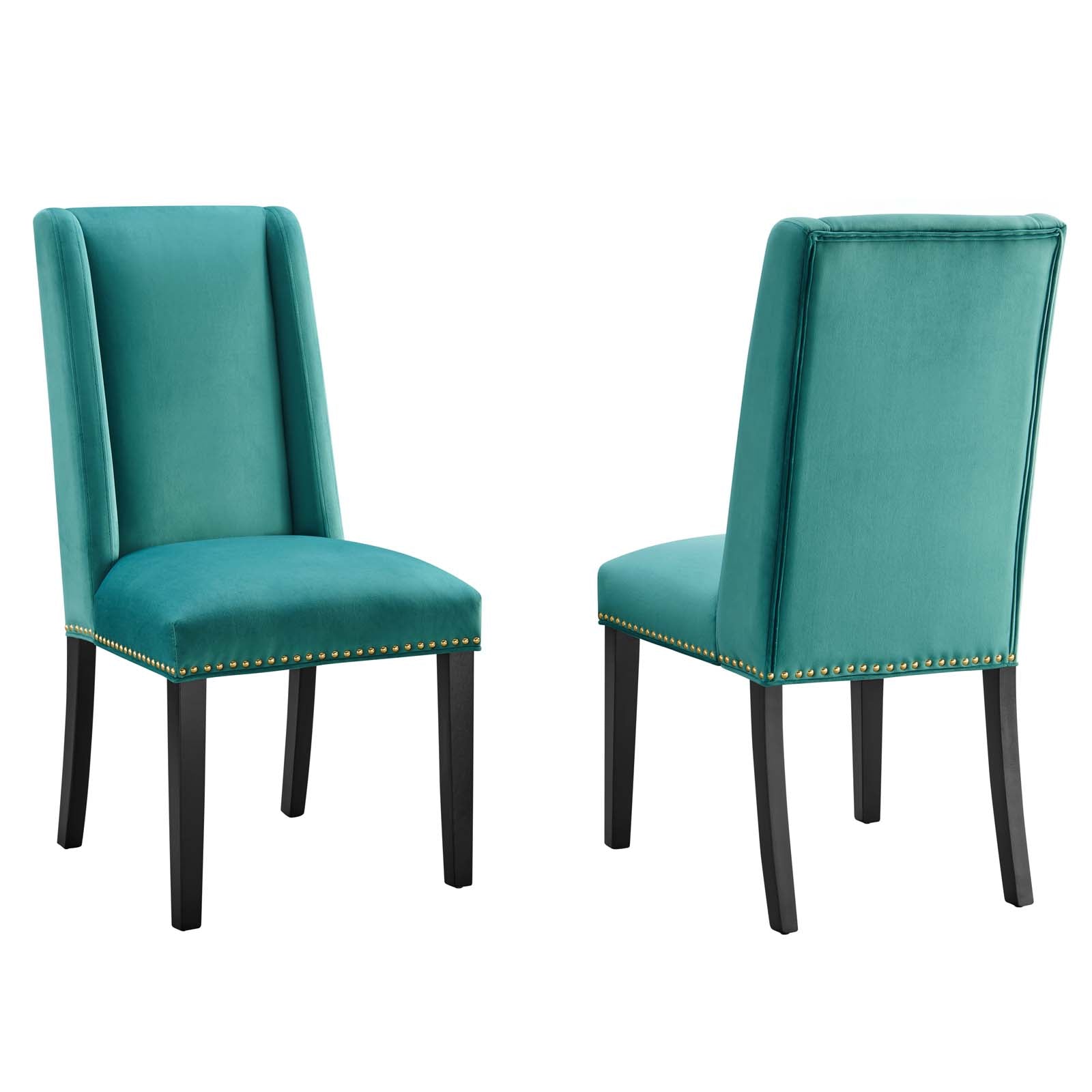 Baron Performance Velvet Dining Chairs - Set of 2 By Modway | Dining Chairs | 