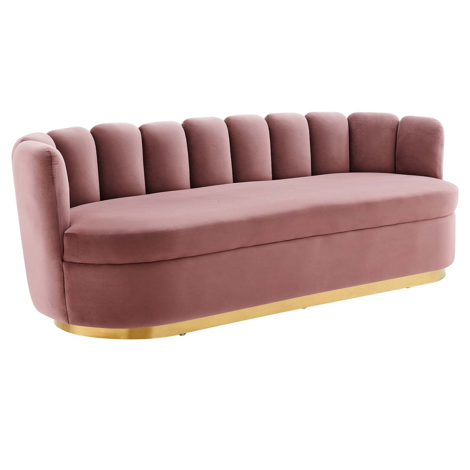 Victoria Channel Tufted Performance Velvet Sofa By Modway | Sofas | Modishstore-2