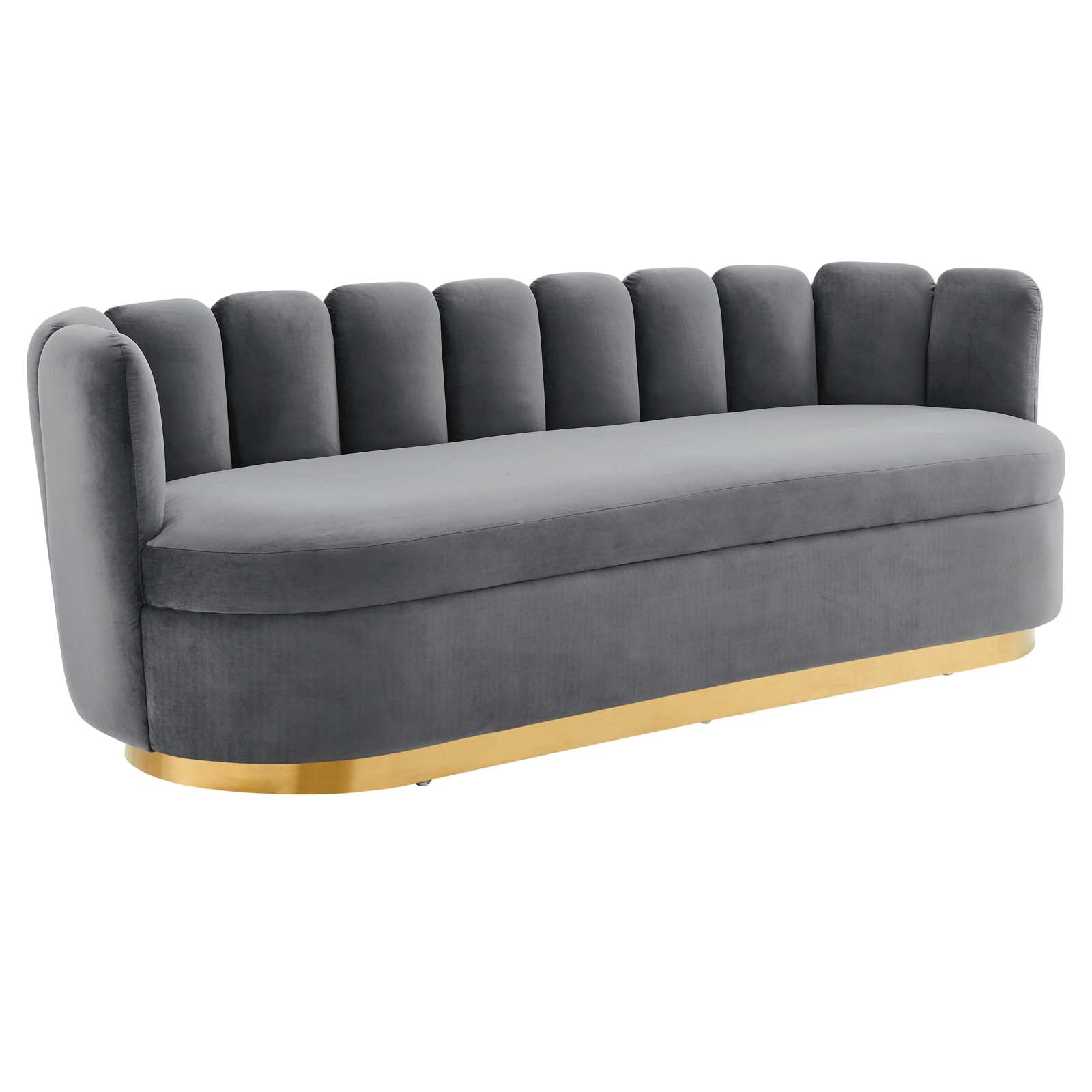 Victoria Channel Tufted Performance Velvet Sofa By Modway | Sofas | Modishstore-10