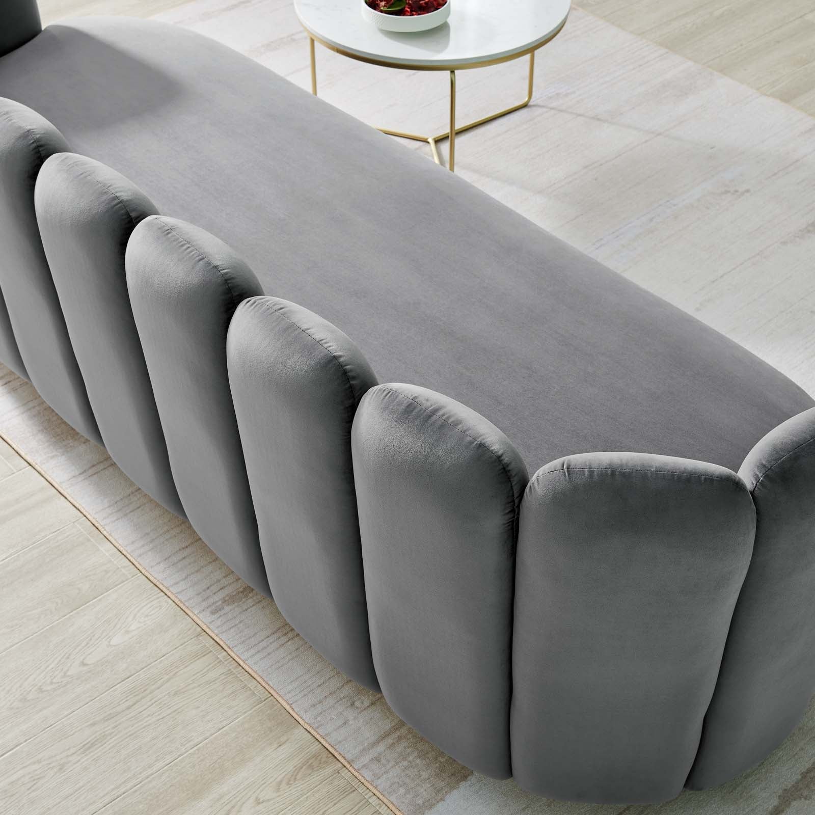 Victoria Channel Tufted Performance Velvet Sofa By Modway | Sofas | Modishstore-16