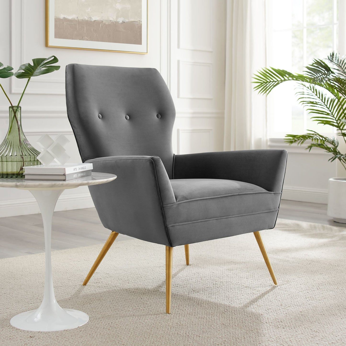 Renata Button Tufted Performance Velvet Armchair By Modway | Armchairs | Modishstore