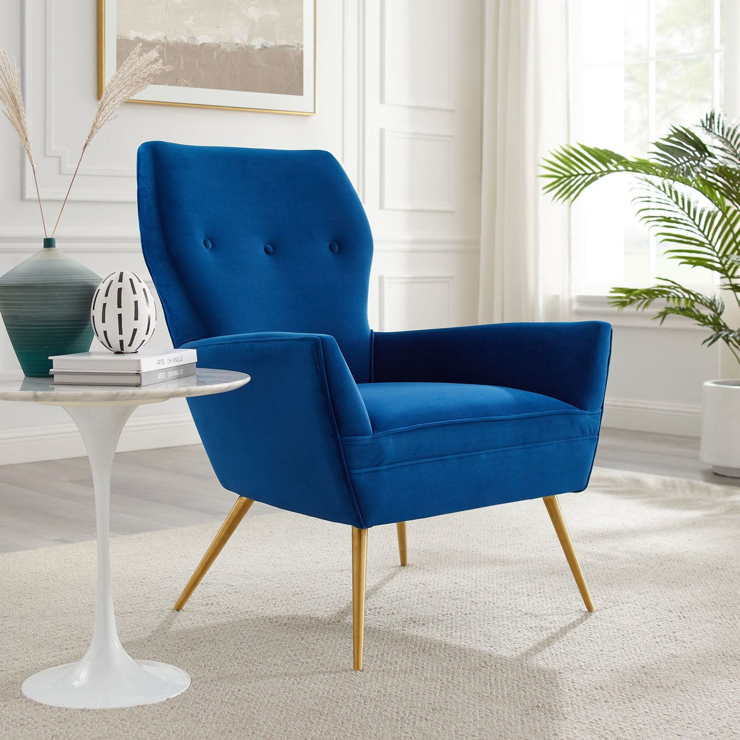 Renata Button Tufted Performance Velvet Armchair By Modway | Armchairs | Modishstore-9