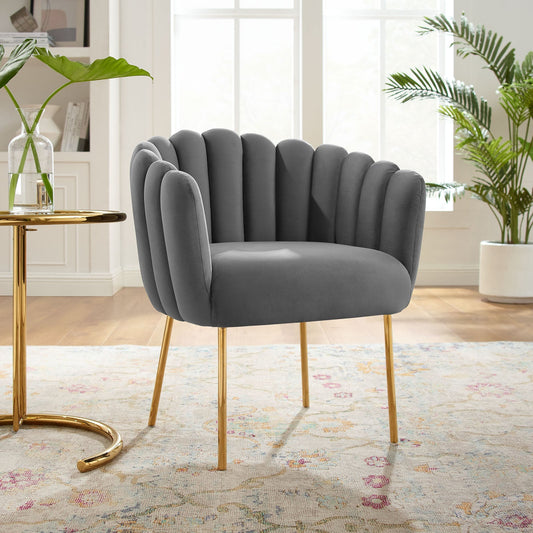 Sanna Channel Tufted Performance Velvet Armchair By Modway | Armchairs | Modishstore