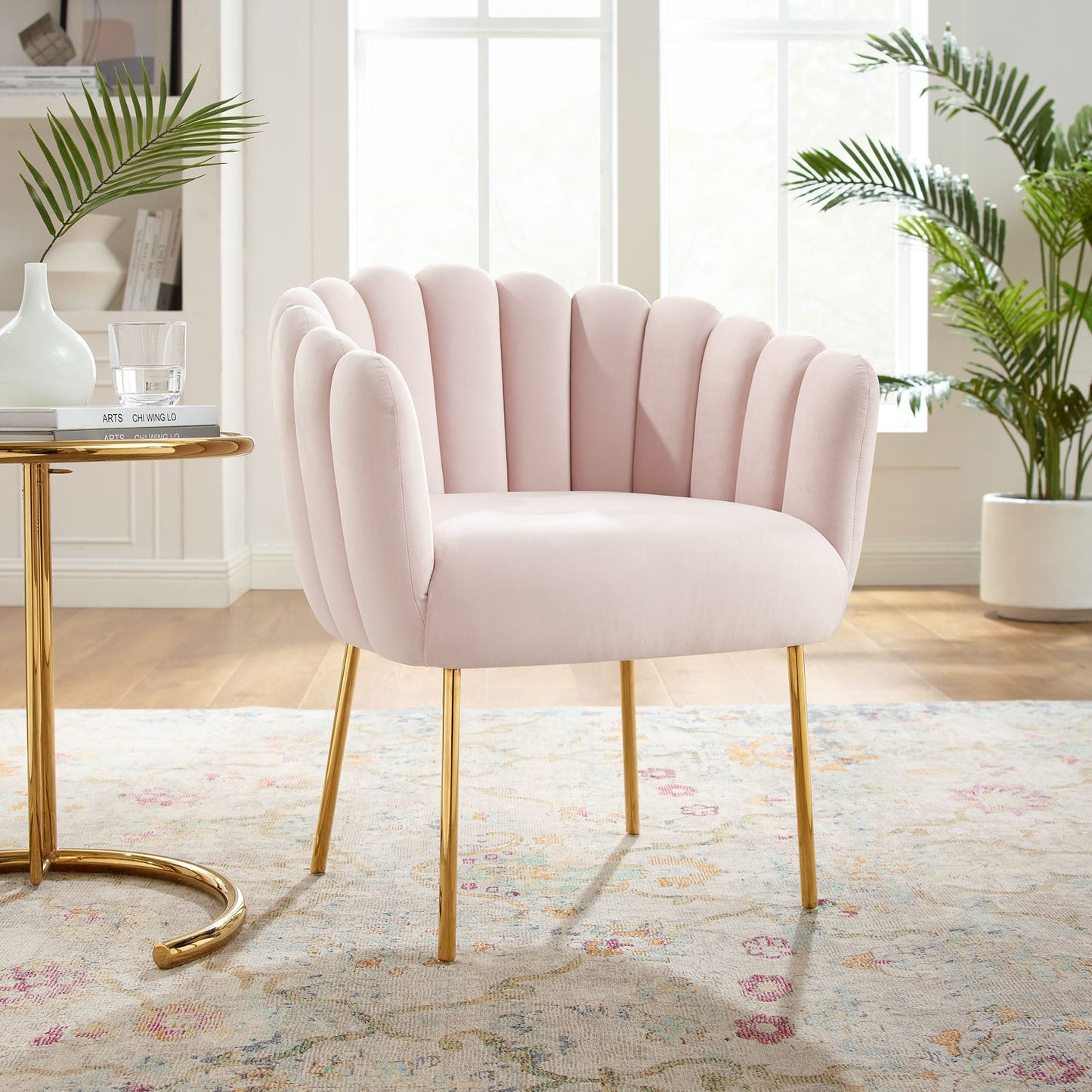 Sanna Channel Tufted Performance Velvet Armchair By Modway | Armchairs | Modishstore-24