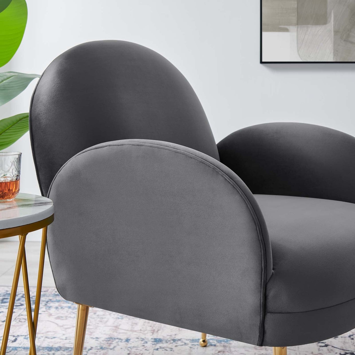 Transcend Performance Velvet Armchair By Modway | Armchairs | Modishstore - 8