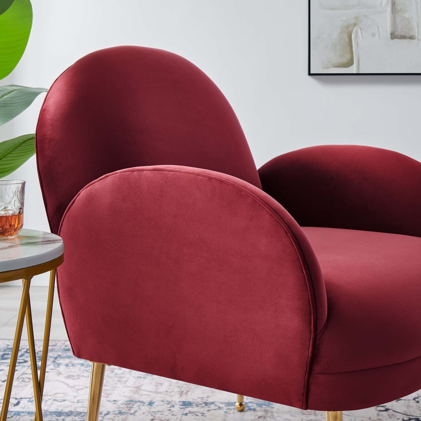 Transcend Performance Velvet Armchair By Modway | Armchairs | Modishstore - 16